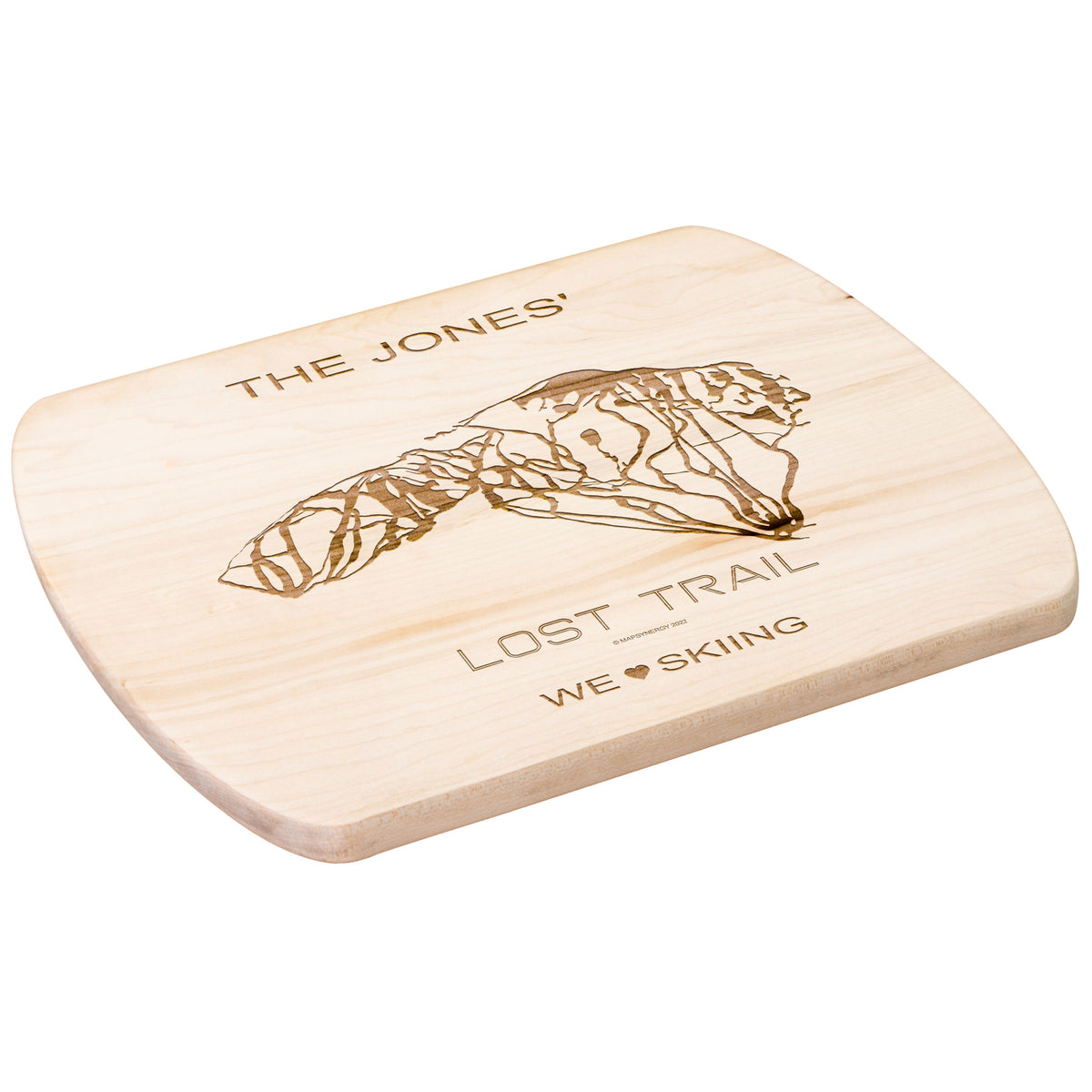 PERSONALIZED Lost Trail , Montana SKI TRAIL MAP CUTTING BOARD
