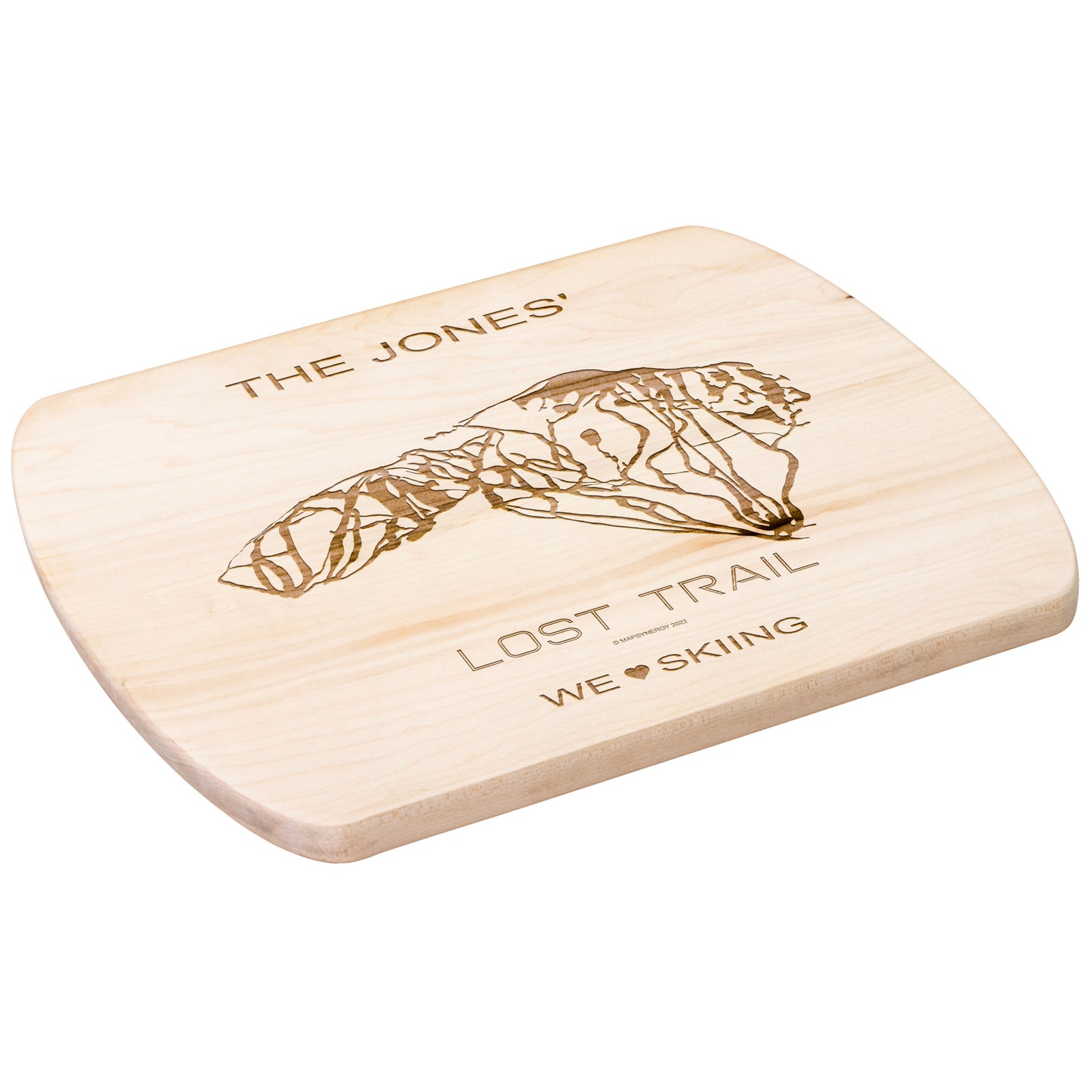 PERSONALIZED Lost Trail , Montana SKI TRAIL MAP CUTTING BOARD