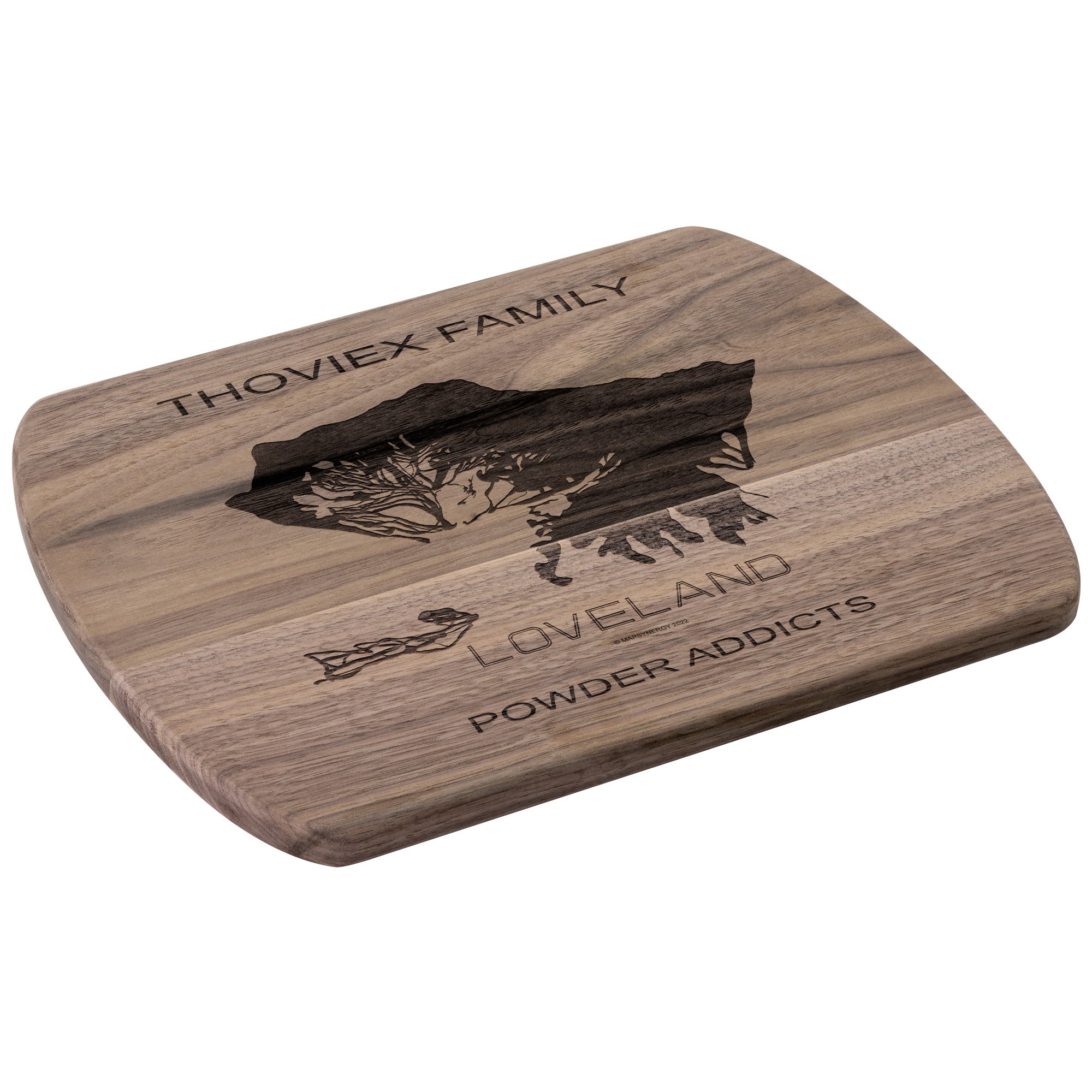 PERSONALIZED Loveland ,Colorado SKI TRAIL MAP CUTTING BOARD