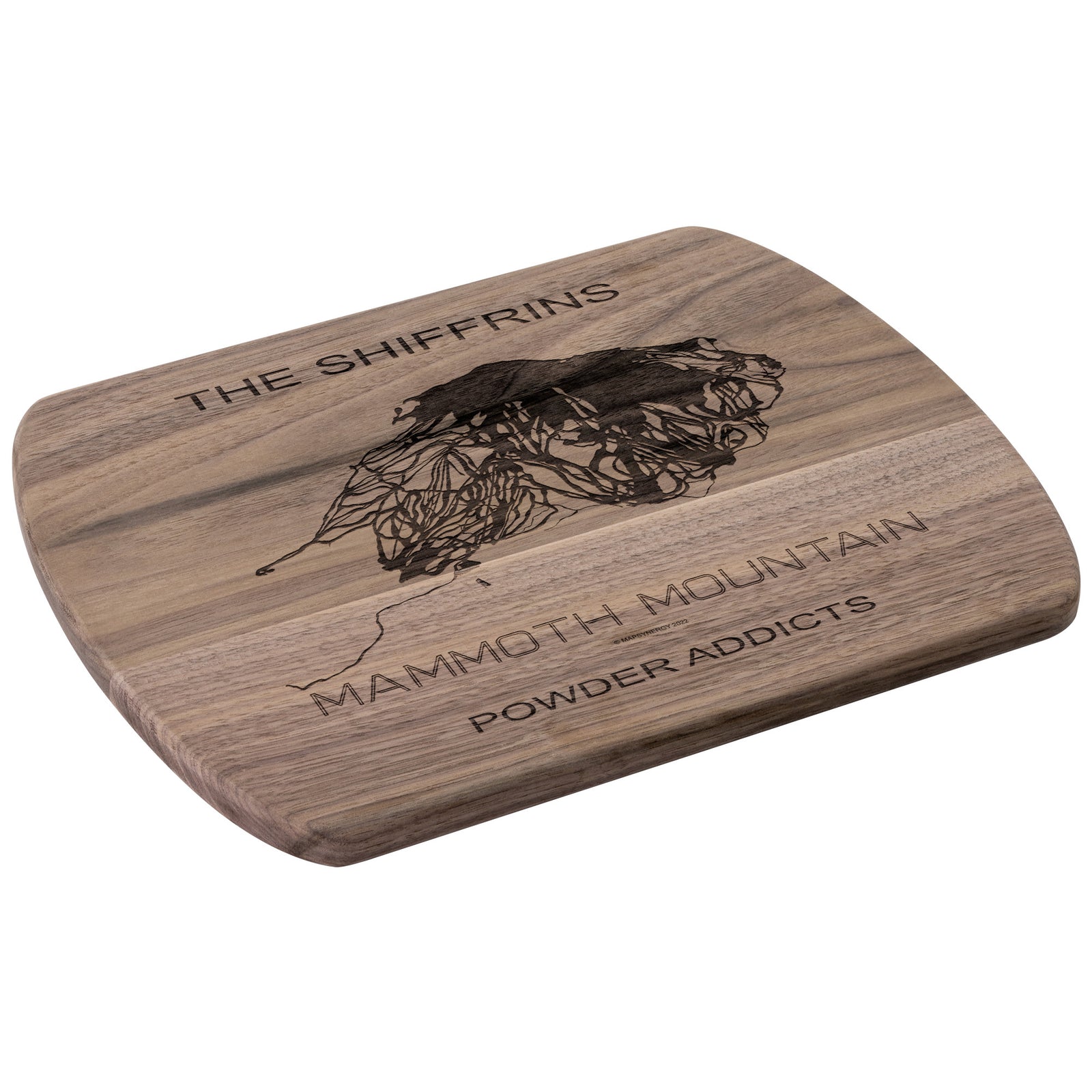 PERSONALIZED MAMMOTH MOUNTAIN, CALIFORNIA SKI TRAIL MAP CUTTING BOARD