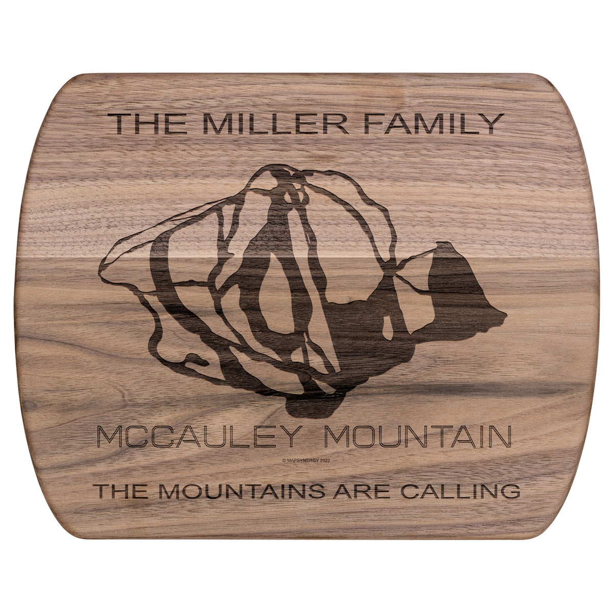 PERSONALIZED MCCAULEY MOUNTAIN, NEW YORK SKI TRAIL MAP CUTTING BOARD