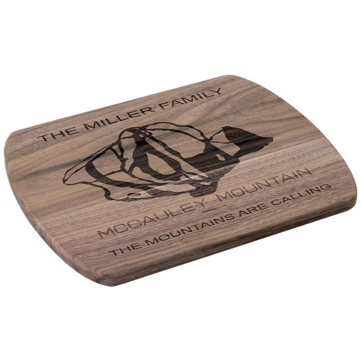 PERSONALIZED MCCAULEY MOUNTAIN, NEW YORK SKI TRAIL MAP CUTTING BOARD