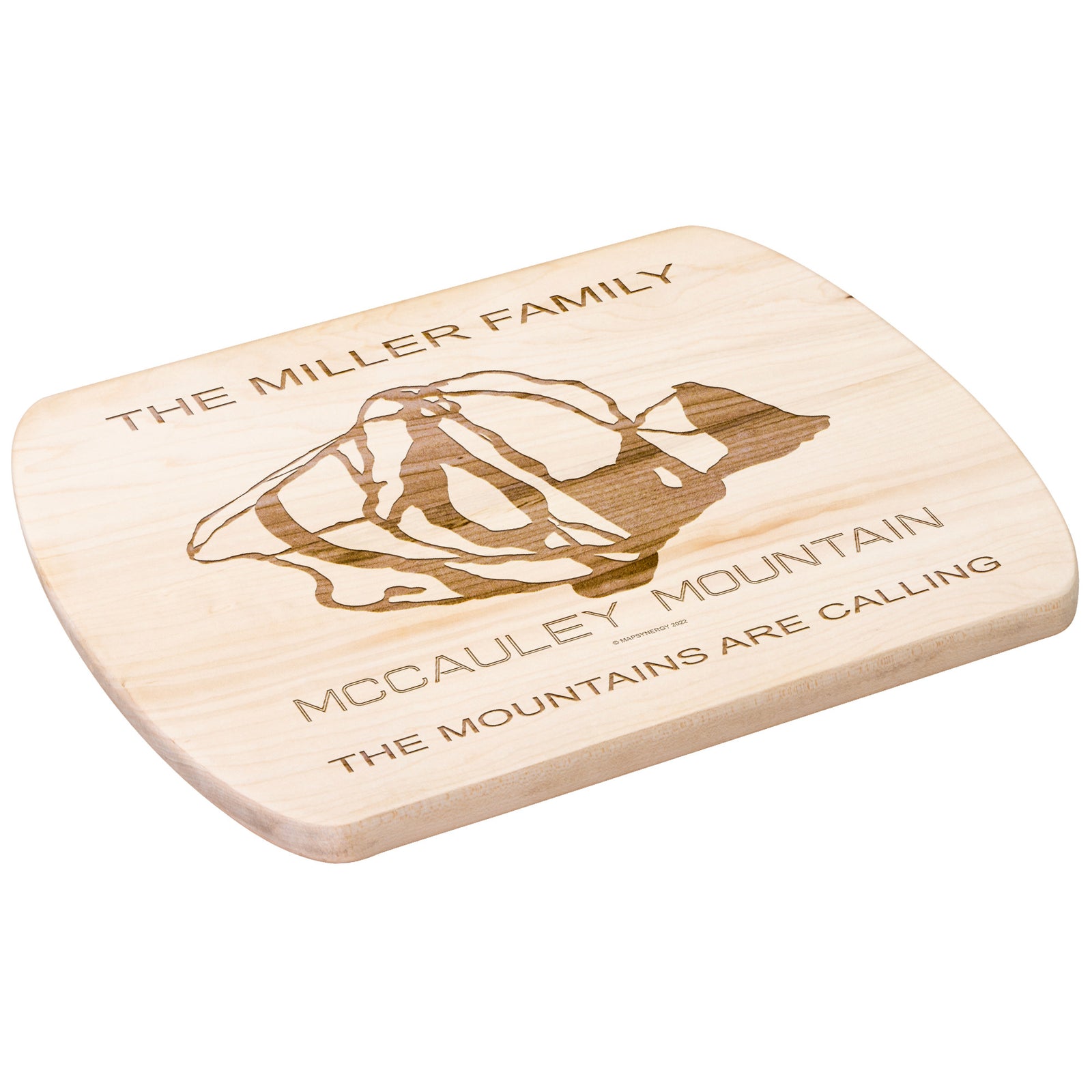 PERSONALIZED MCCAULEY MOUNTAIN, NEW YORK SKI TRAIL MAP CUTTING BOARD