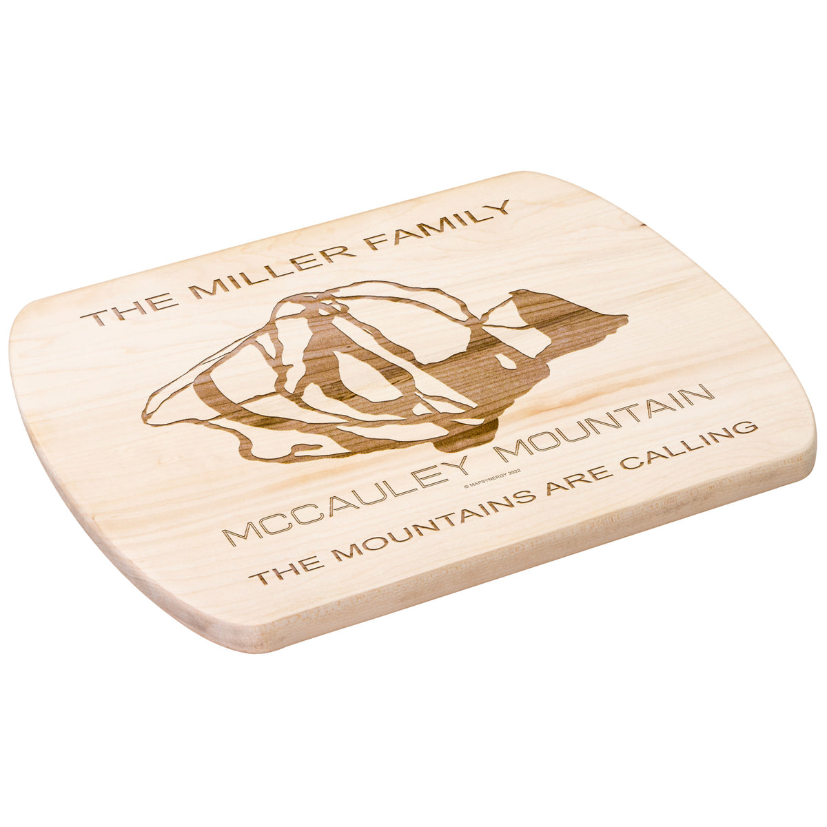 PERSONALIZED MCCAULEY MOUNTAIN, NEW YORK SKI TRAIL MAP CUTTING BOARD