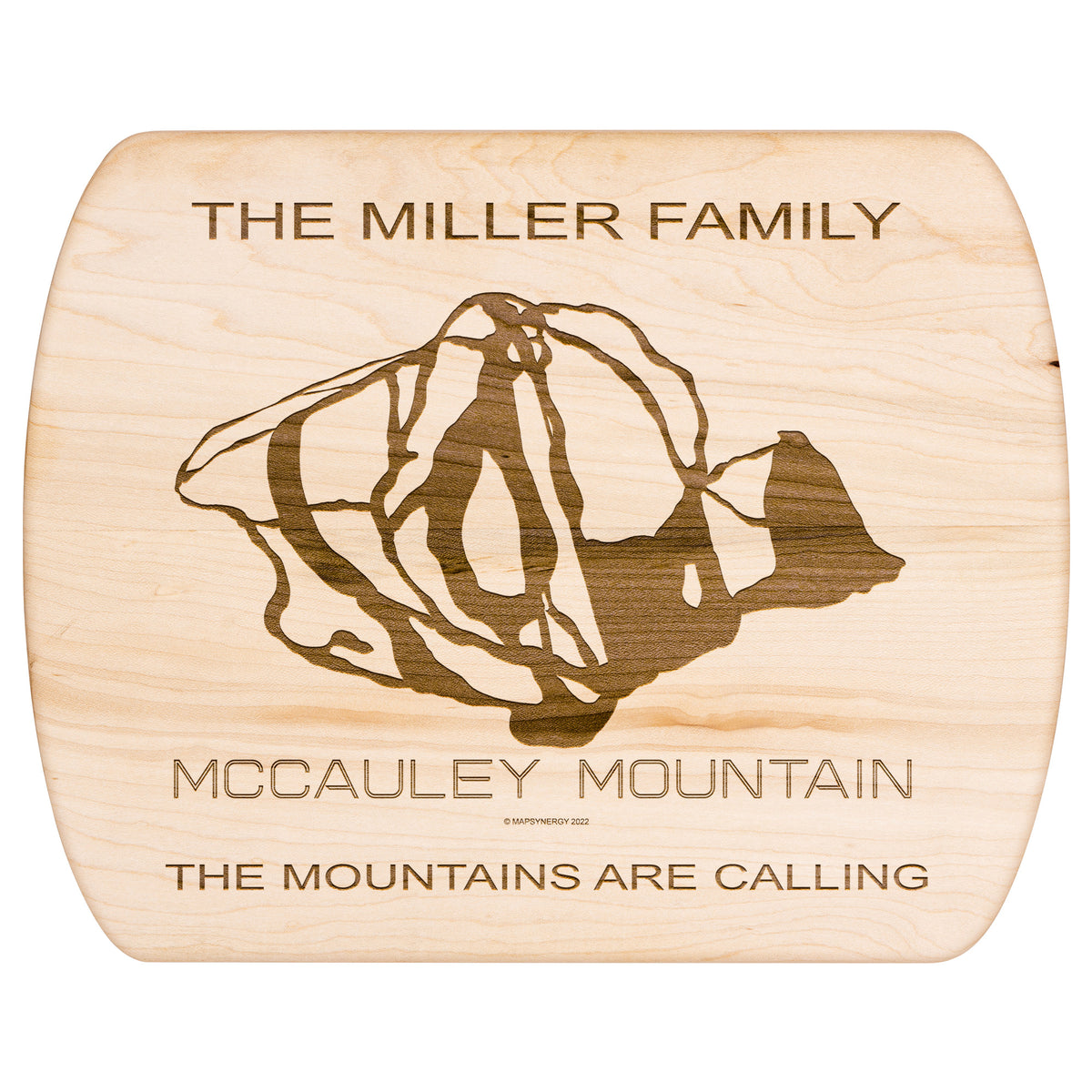 PERSONALIZED MCCAULEY MOUNTAIN, NEW YORK SKI TRAIL MAP CUTTING BOARD