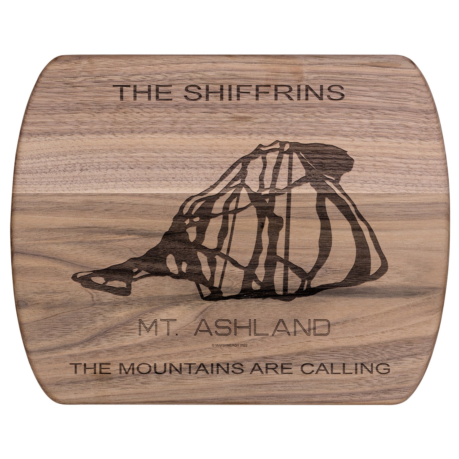 PERSONALIZED MT.ASHLAND,OREGON SKI TRAIL MAP CUTTING BOARD