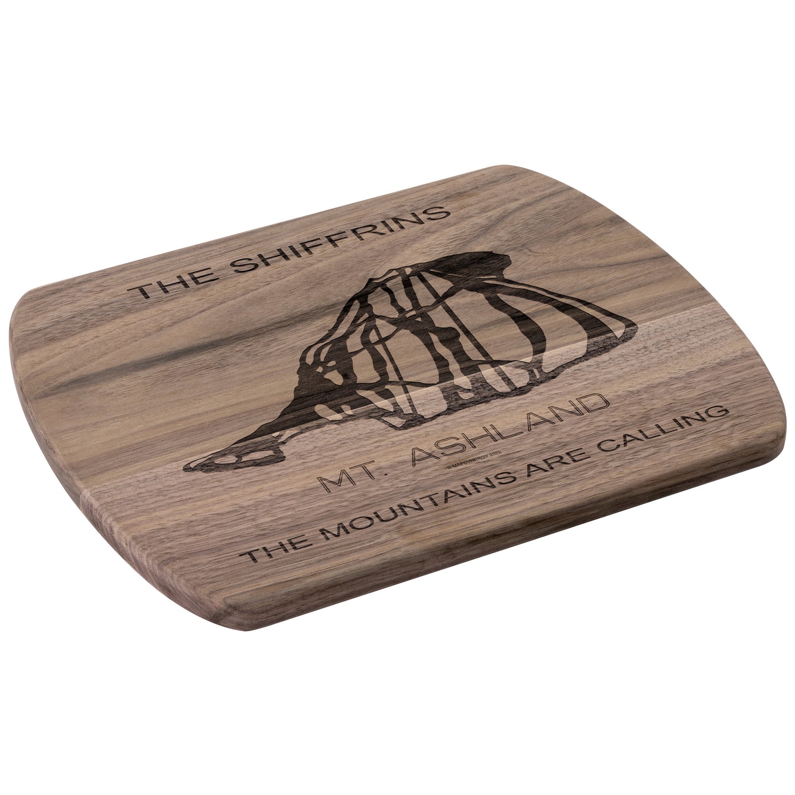 PERSONALIZED MT.ASHLAND,OREGON SKI TRAIL MAP CUTTING BOARD