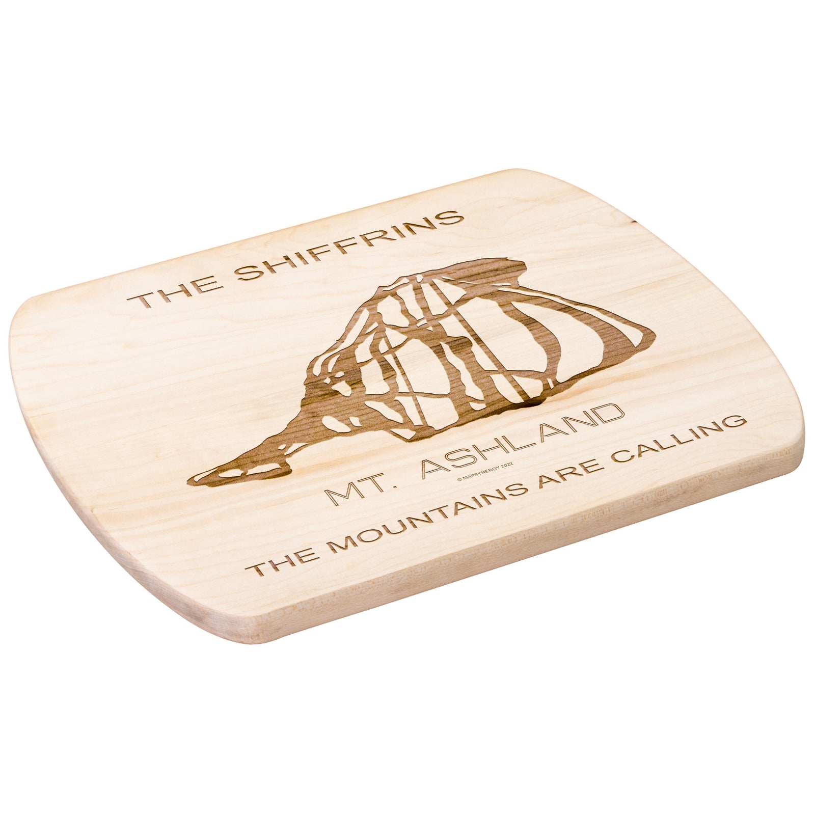 PERSONALIZED MT.ASHLAND,OREGON SKI TRAIL MAP CUTTING BOARD
