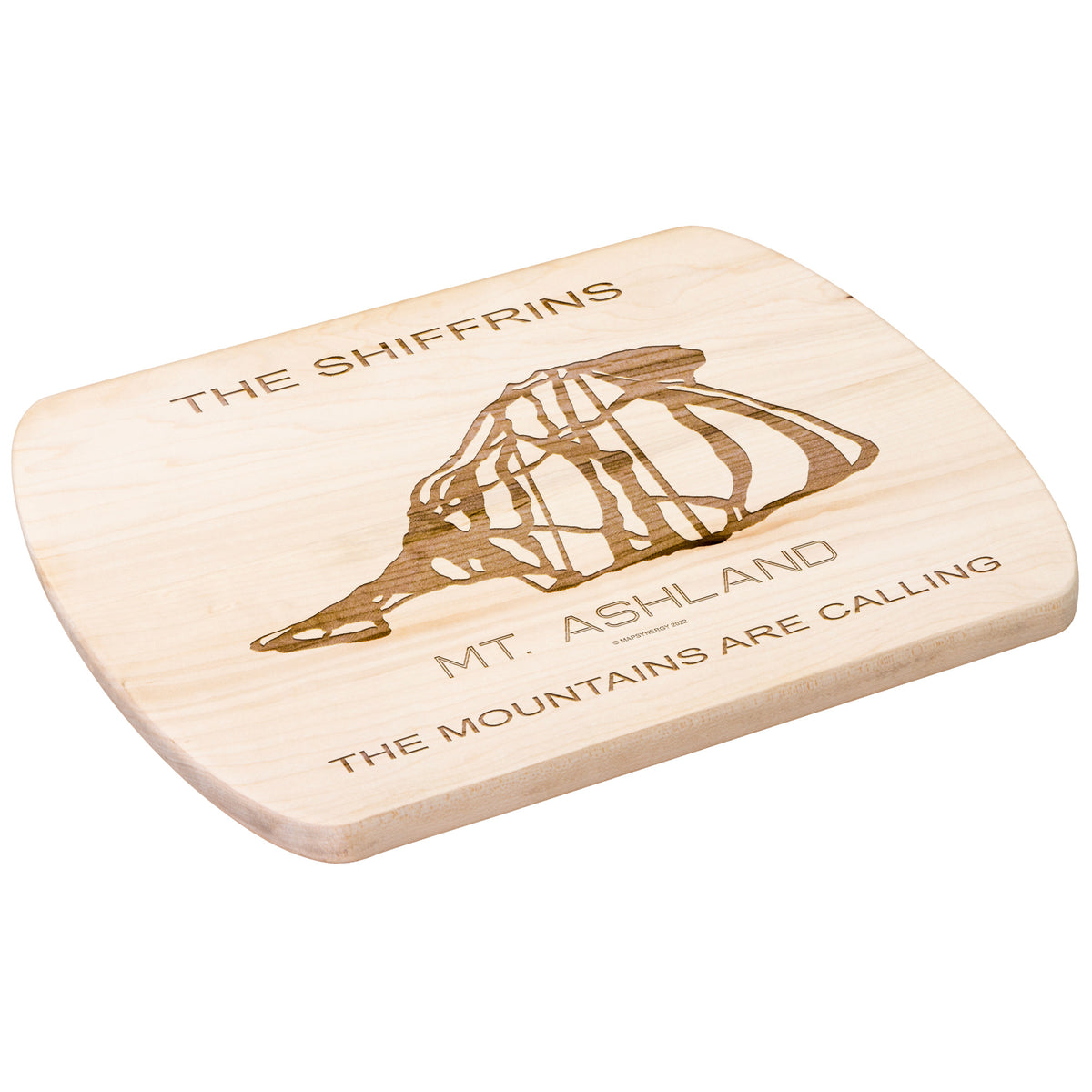 PERSONALIZED MT.ASHLAND,OREGON SKI TRAIL MAP CUTTING BOARD