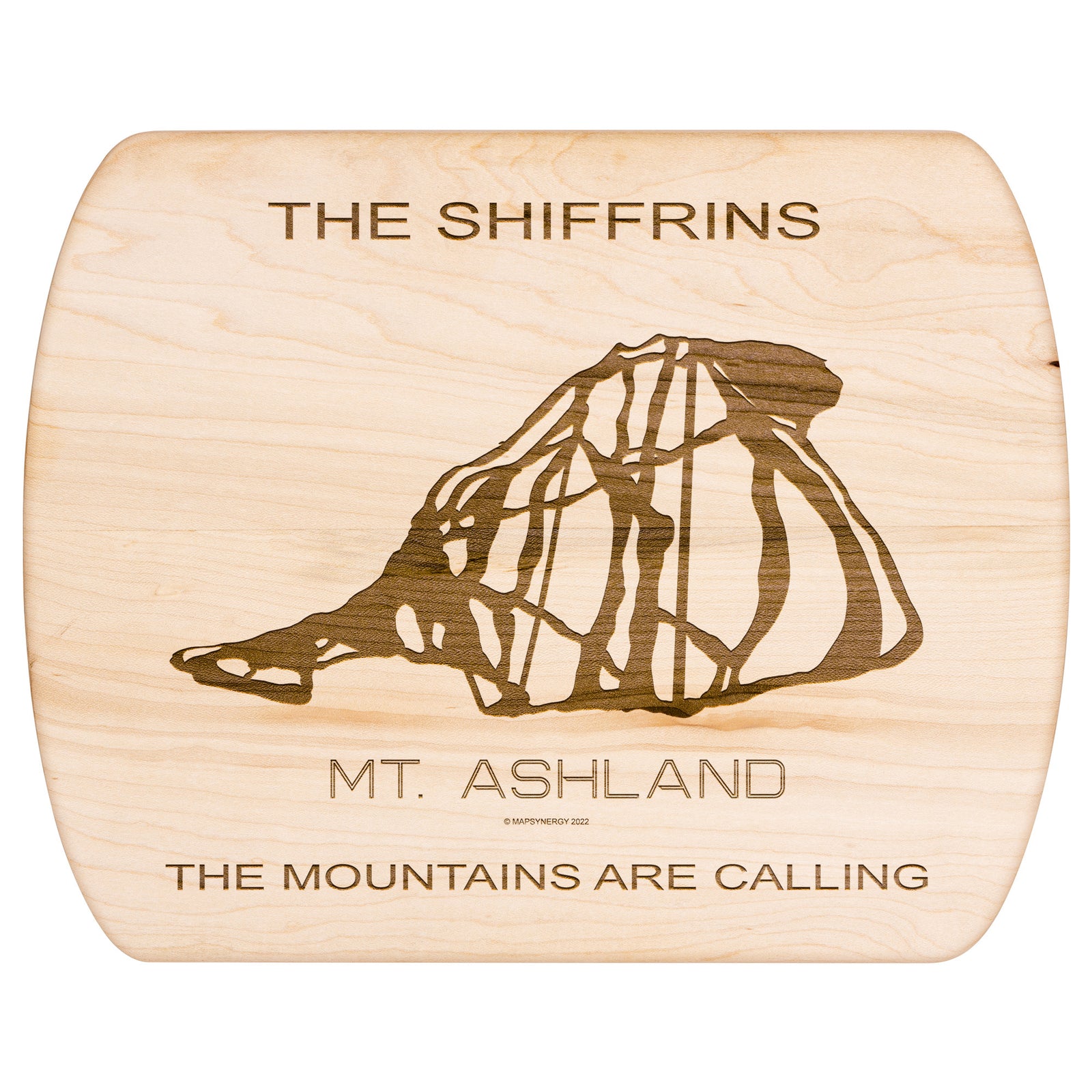 PERSONALIZED MT.ASHLAND,OREGON SKI TRAIL MAP CUTTING BOARD