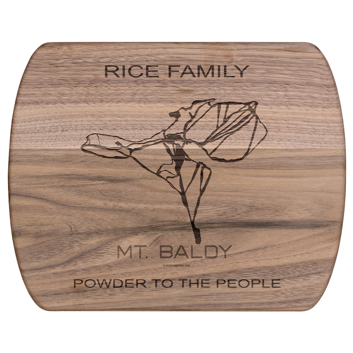 PERSONALIZED MT.BALDY, CALIFORNIA SKI TRAIL MAP CUTTING BOARD
