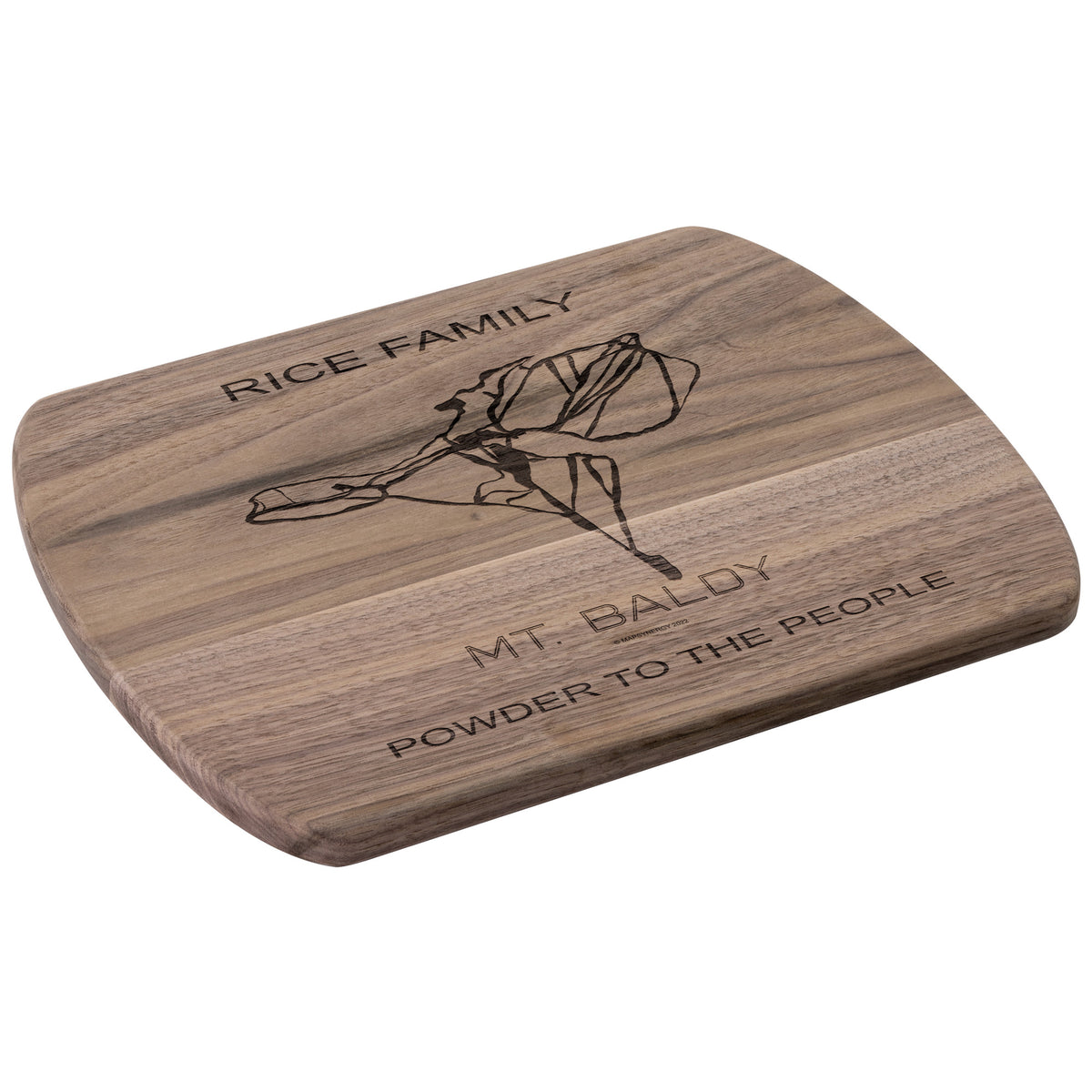 PERSONALIZED MT.BALDY, CALIFORNIA SKI TRAIL MAP CUTTING BOARD