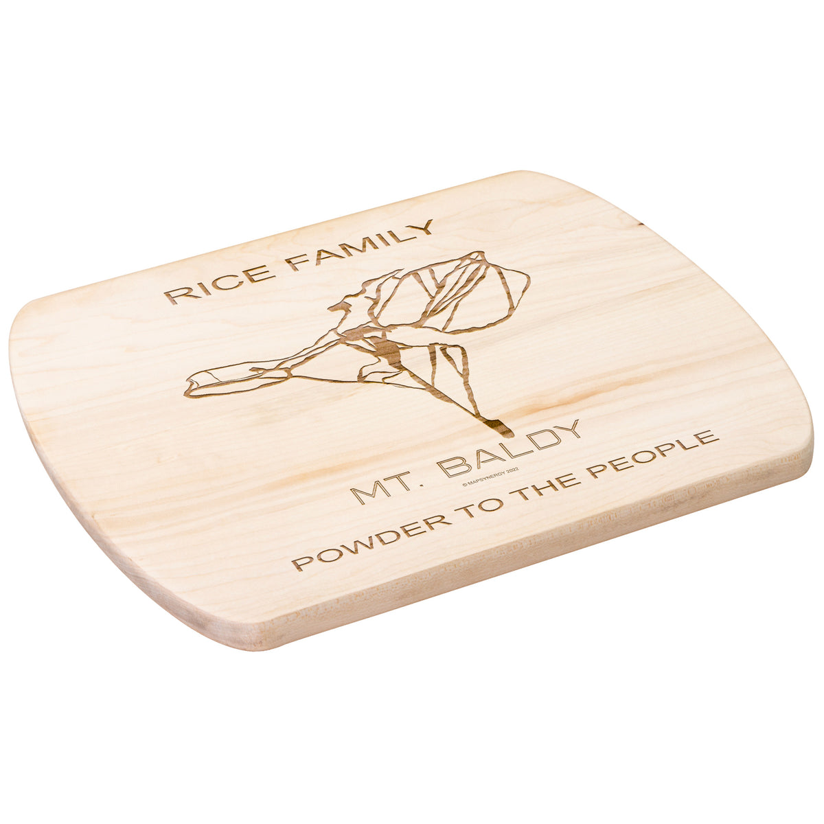 PERSONALIZED MT.BALDY, CALIFORNIA SKI TRAIL MAP CUTTING BOARD
