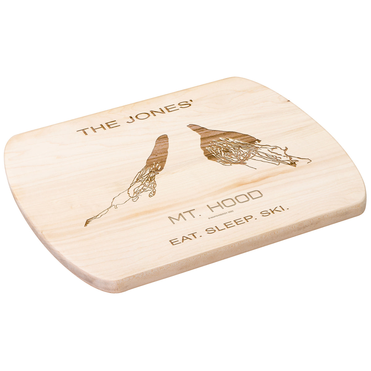 PERSONALIZED MT. HOOD,OREGON SKI TRAIL MAP CUTTING BOARD