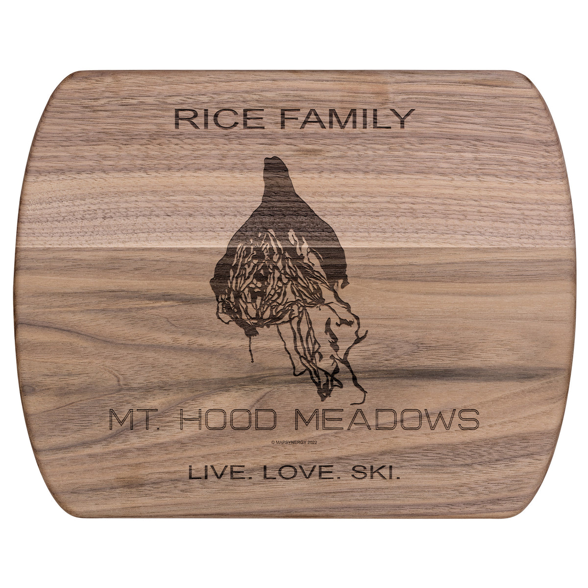 PERSONALIZED MT. HOOD MEADOWS,OREGON SKI TRAIL MAP CUTTING BOARD