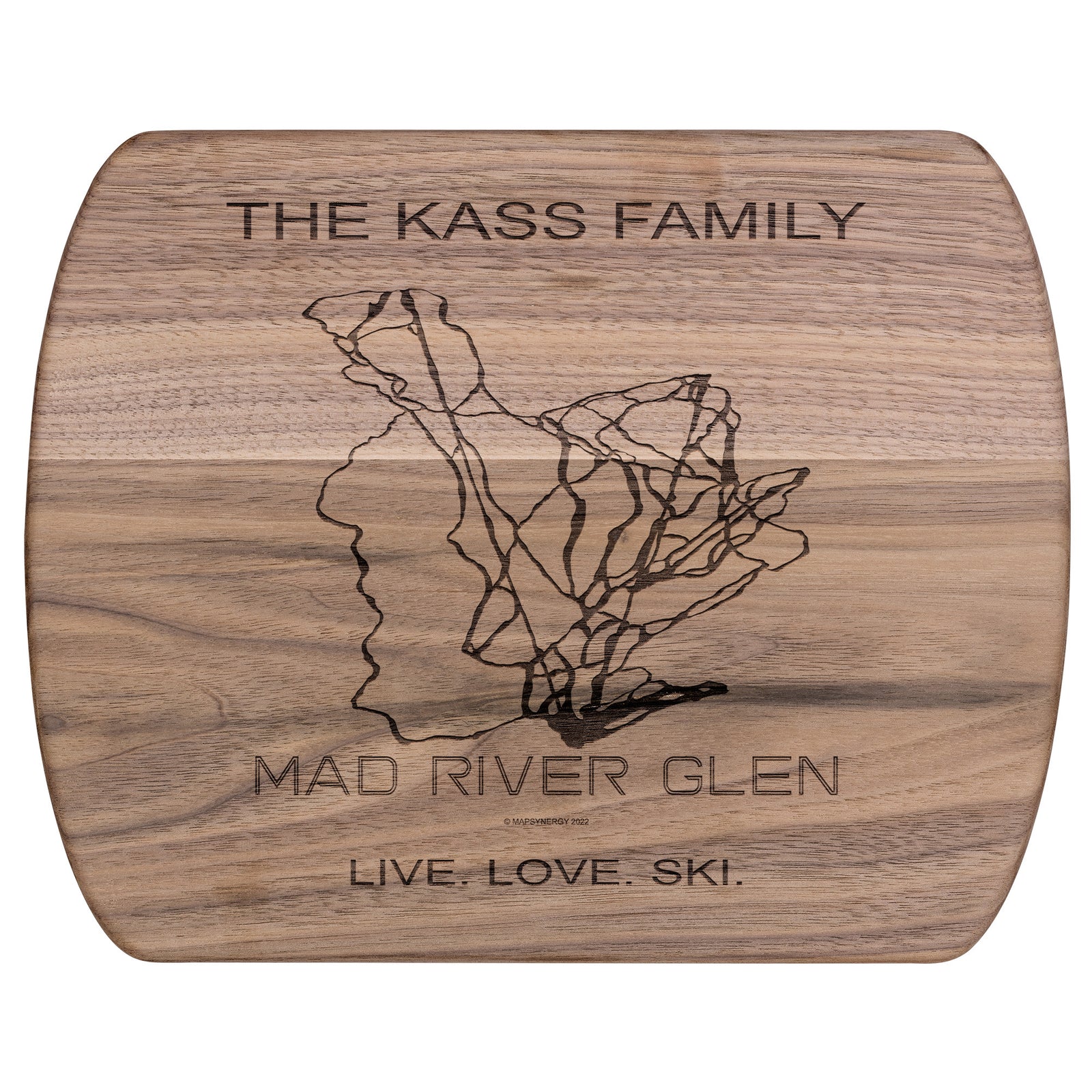 PERSONALIZED Mad River Glen, Vermont  SKI TRAIL MAP CUTTING BOARD