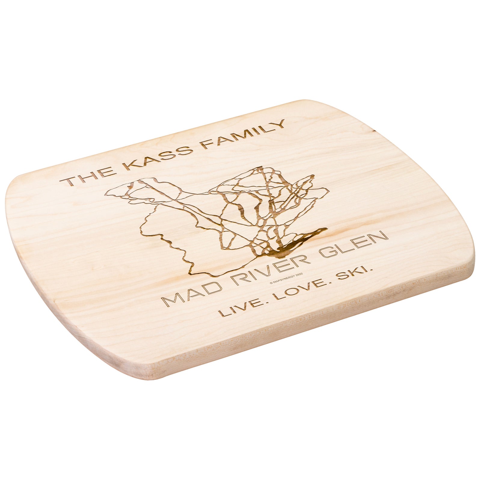 PERSONALIZED Mad River Glen, Vermont  SKI TRAIL MAP CUTTING BOARD