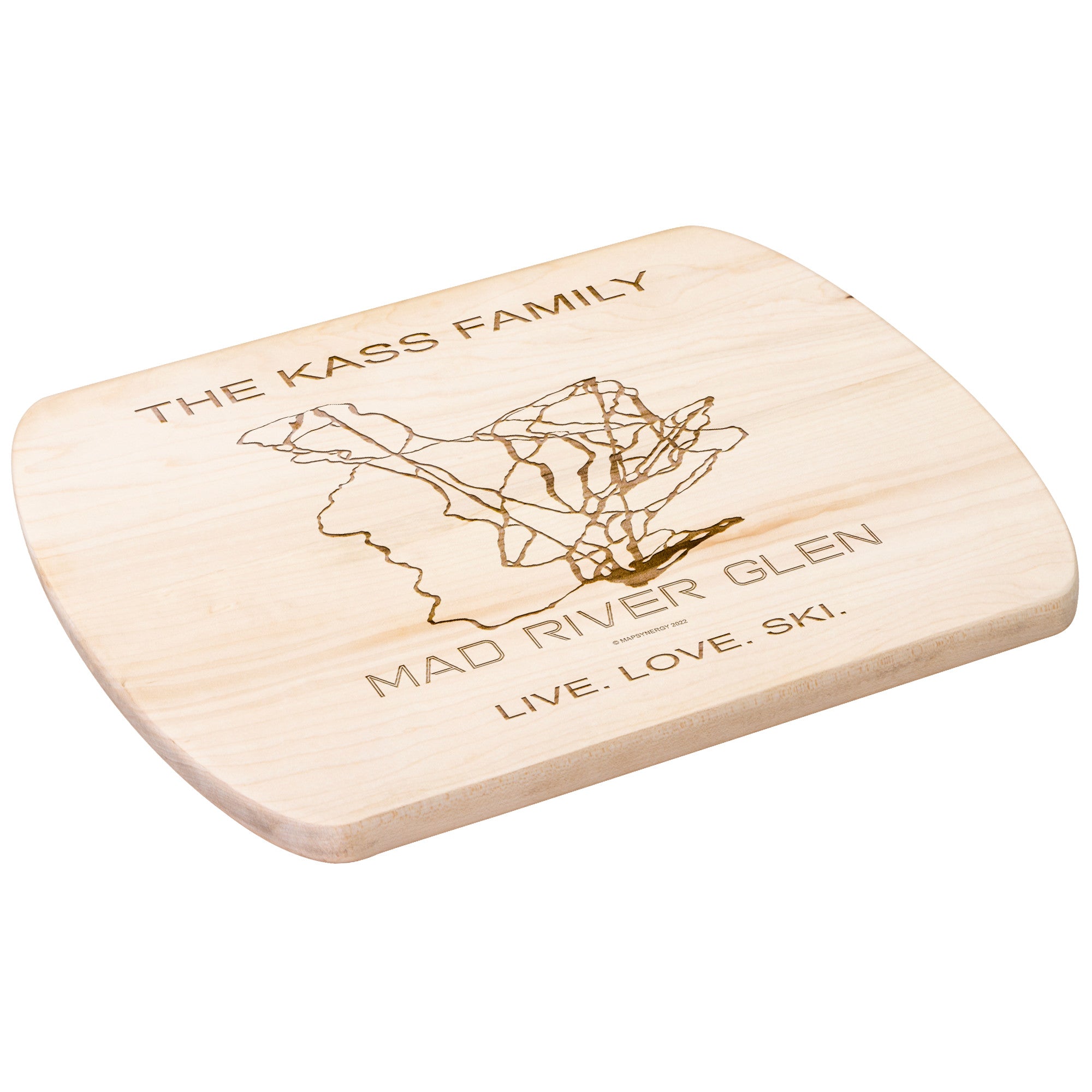 PERSONALIZED Mad River Glen, Vermont  SKI TRAIL MAP CUTTING BOARD