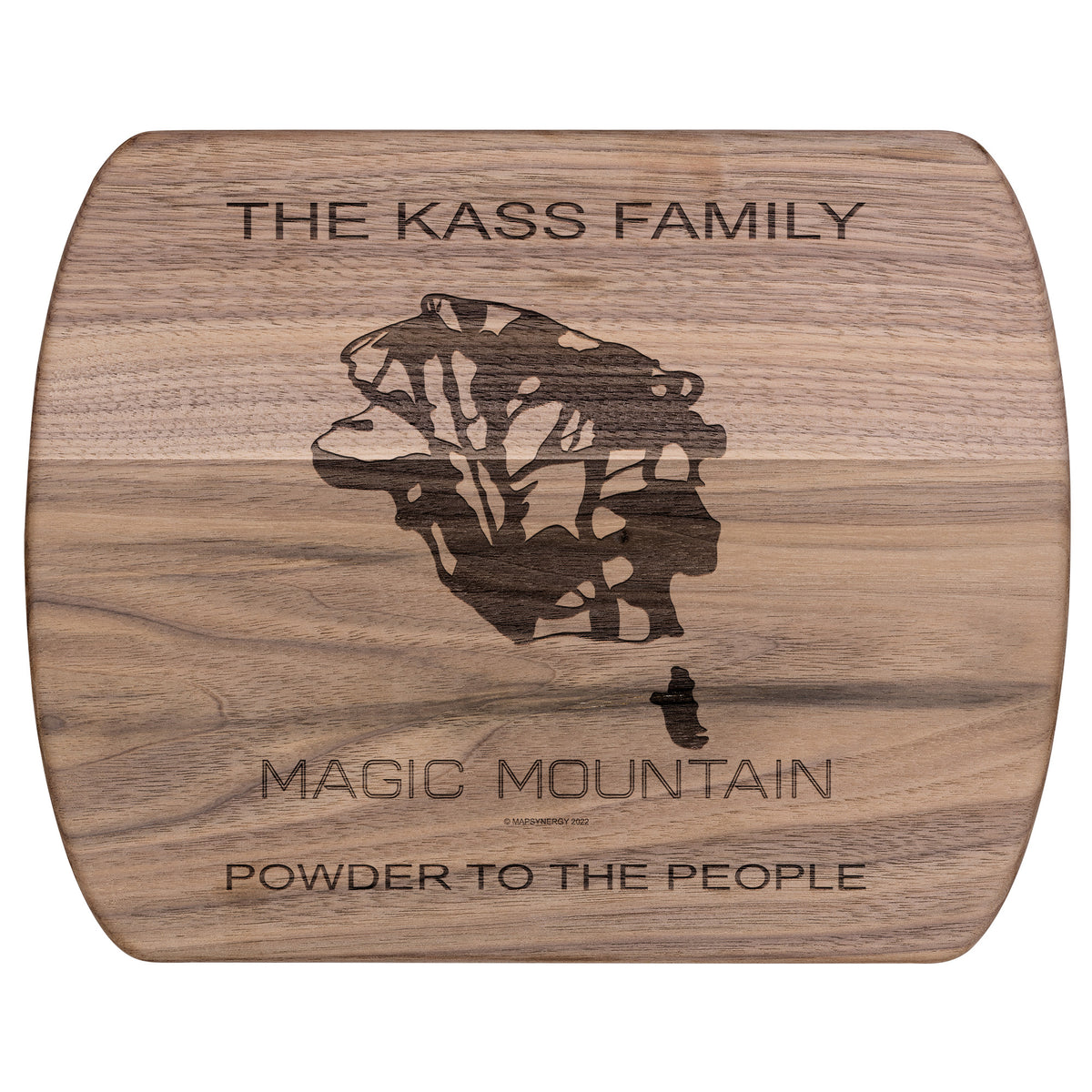PERSONALIZED Magic Mountain, Idaho SKI TRAIL MAP CUTTING BOARD