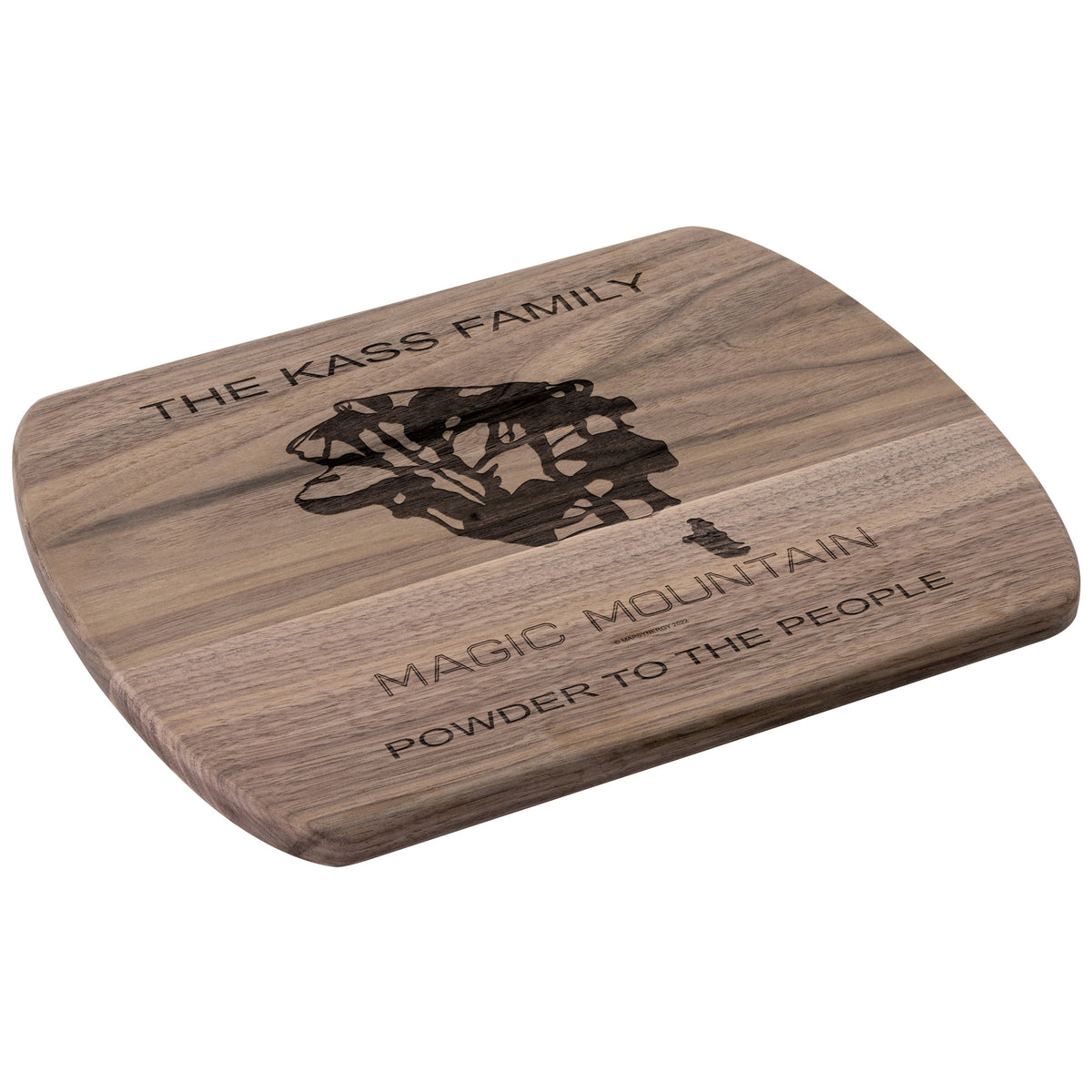 PERSONALIZED Magic Mountain, Idaho SKI TRAIL MAP CUTTING BOARD