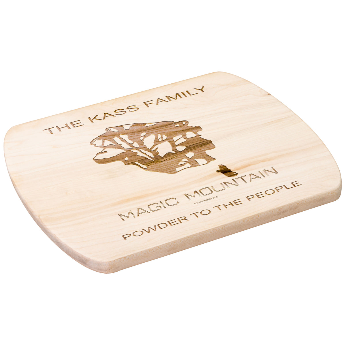 PERSONALIZED Magic Mountain, Idaho SKI TRAIL MAP CUTTING BOARD