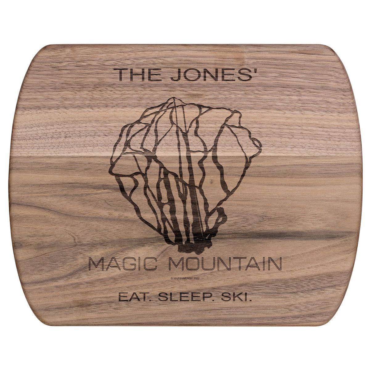 PERSONALIZED Magic Mountain , Vermont SKI TRAIL MAP CUTTING BOARD