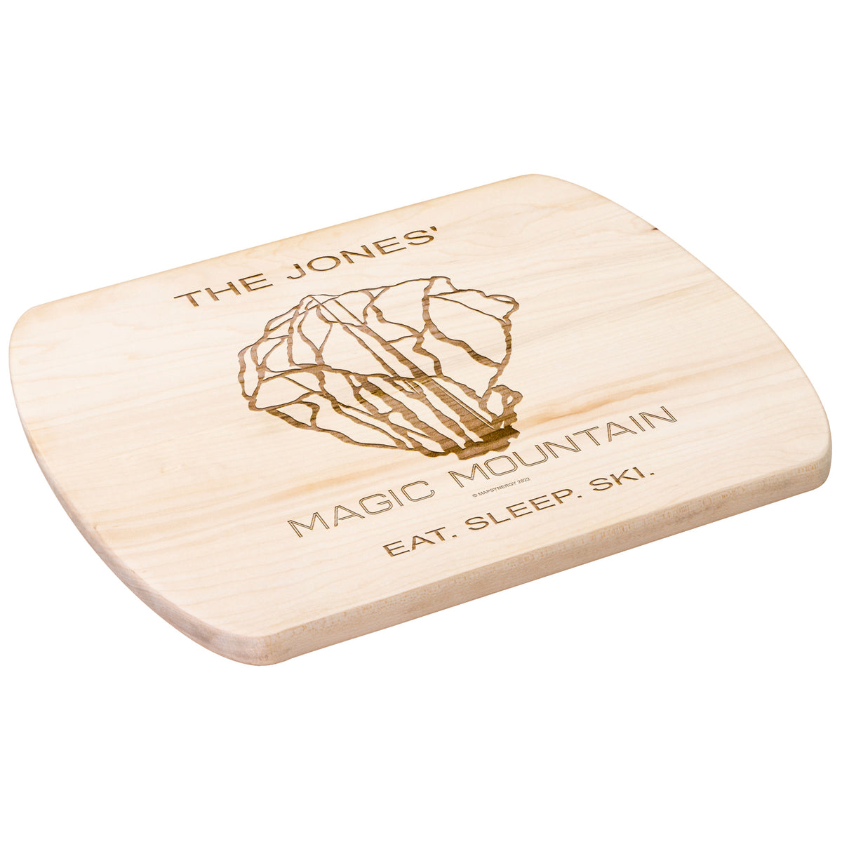PERSONALIZED Magic Mountain , Vermont SKI TRAIL MAP CUTTING BOARD