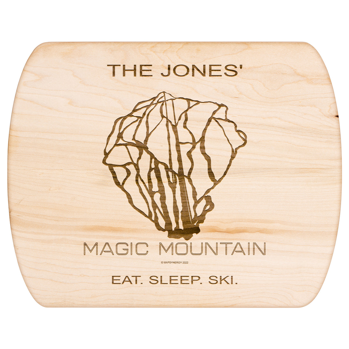 PERSONALIZED Magic Mountain , Vermont SKI TRAIL MAP CUTTING BOARD
