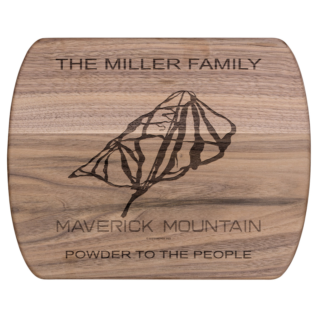 PERSONALIZED Maverick Mountain , Montana SKI TRAIL MAP CUTTING BOARD