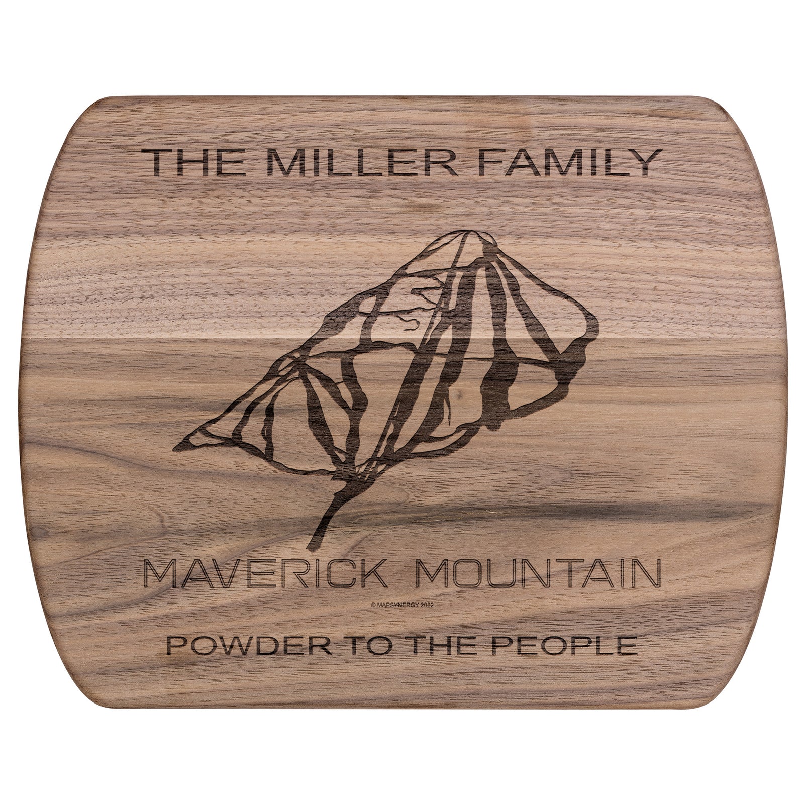PERSONALIZED Maverick Mountain , Montana SKI TRAIL MAP CUTTING BOARD