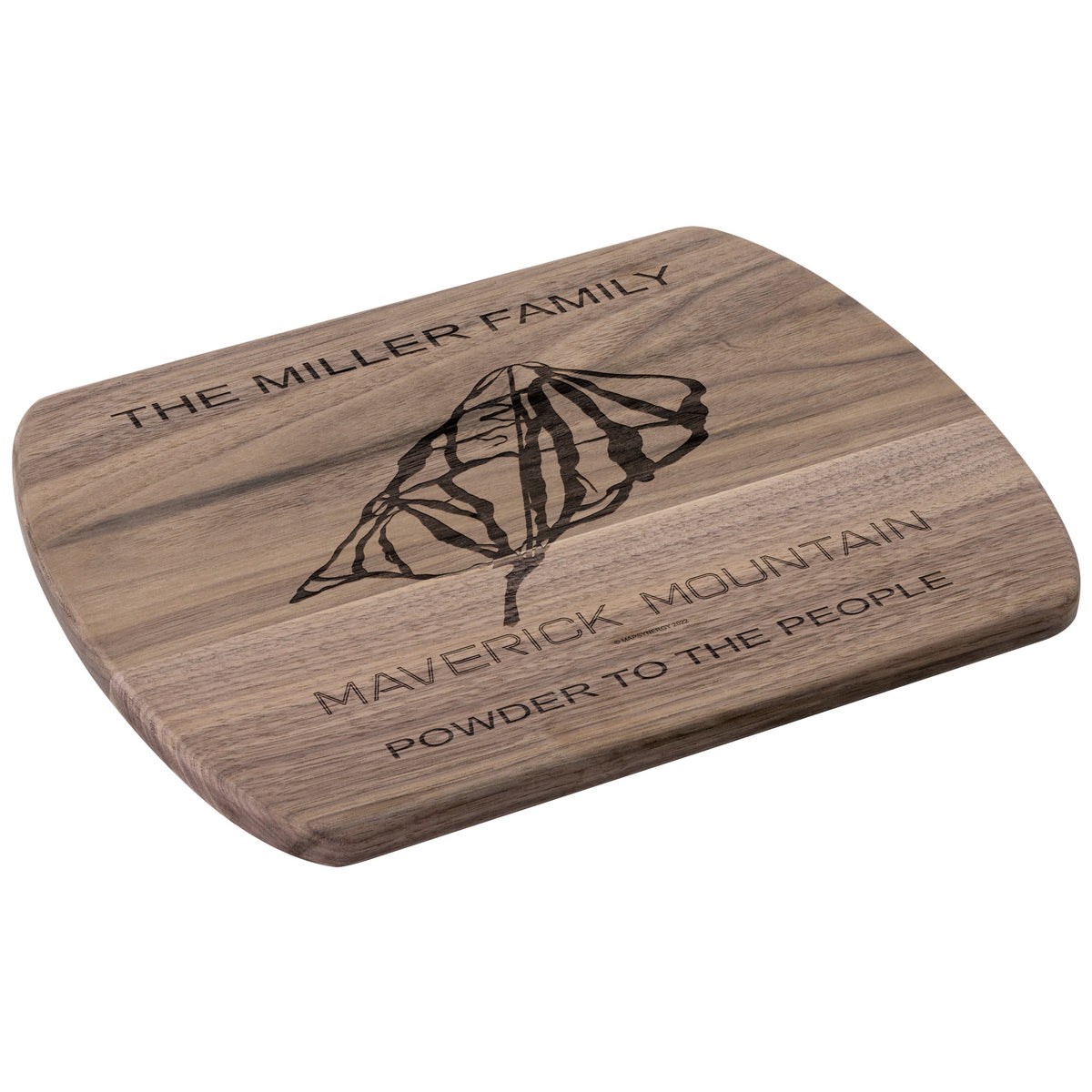 PERSONALIZED Maverick Mountain , Montana SKI TRAIL MAP CUTTING BOARD