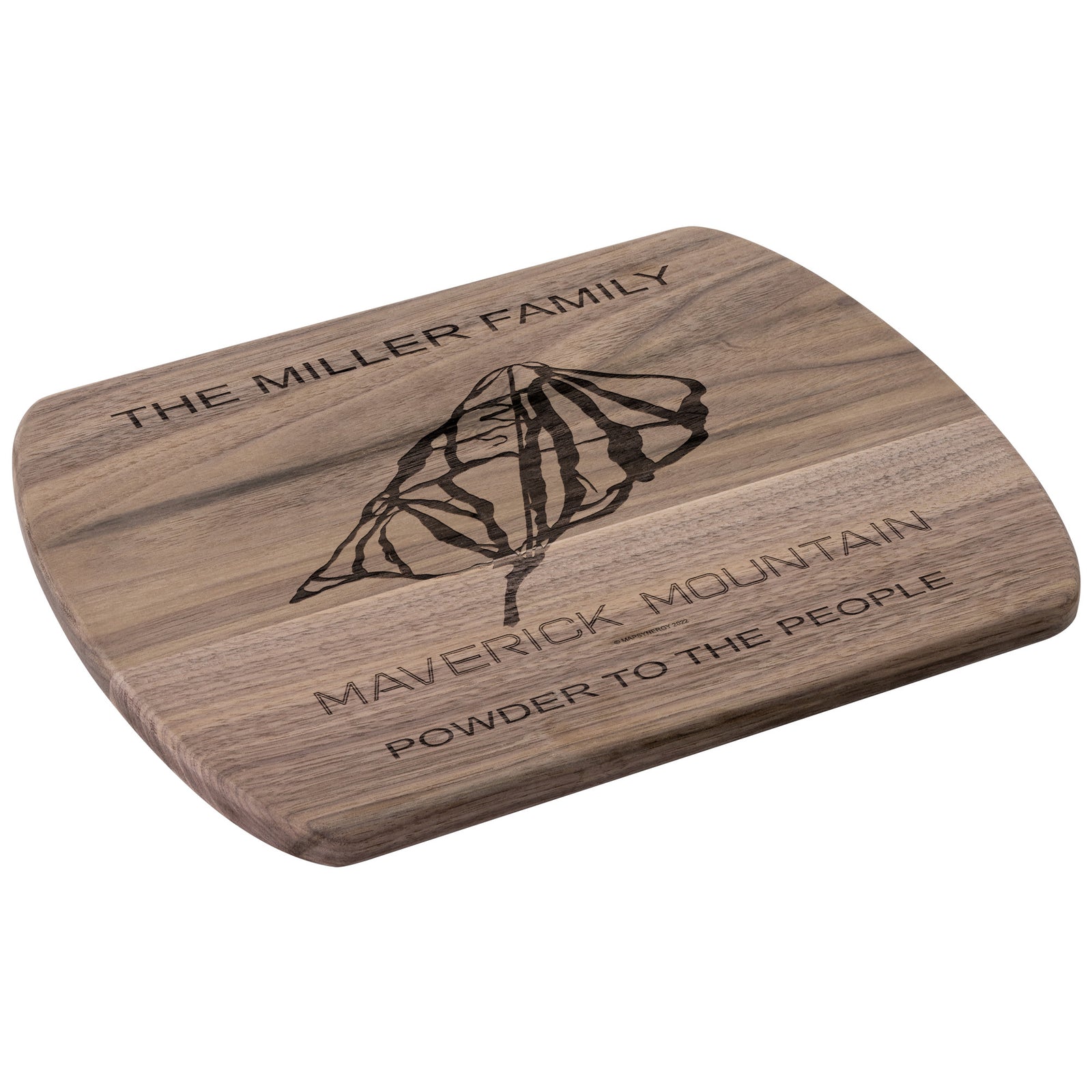 PERSONALIZED Maverick Mountain , Montana SKI TRAIL MAP CUTTING BOARD