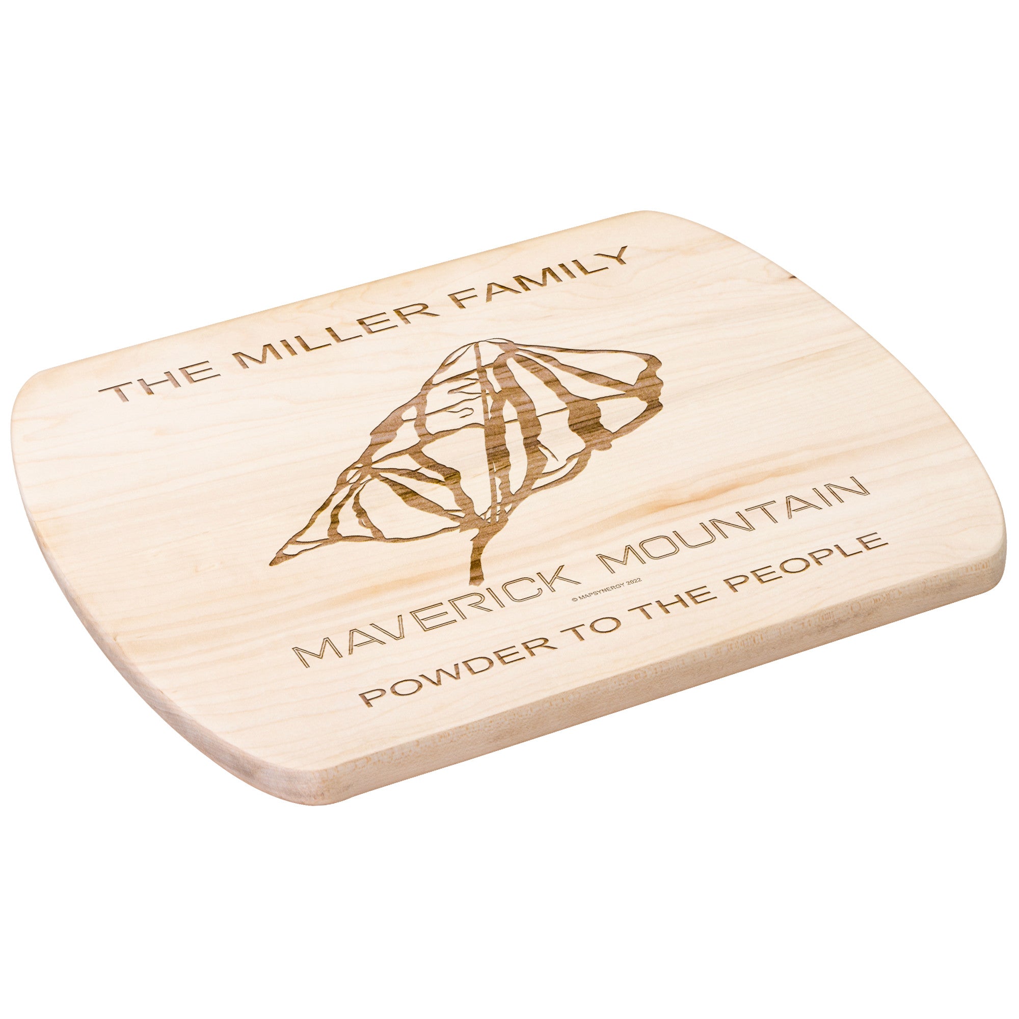PERSONALIZED Maverick Mountain , Montana SKI TRAIL MAP CUTTING BOARD