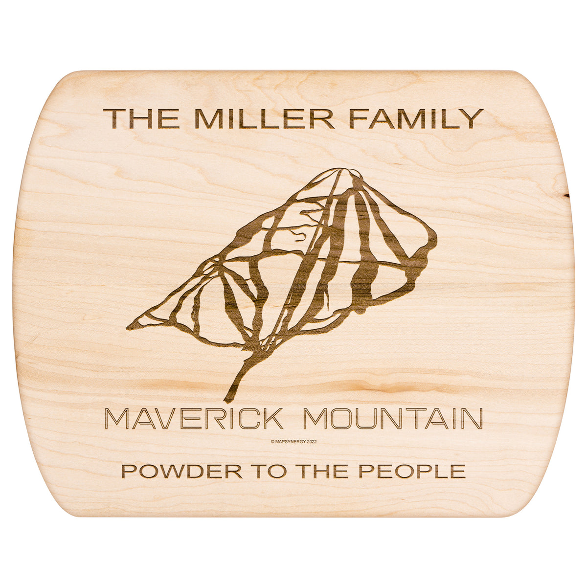 PERSONALIZED Maverick Mountain , Montana SKI TRAIL MAP CUTTING BOARD