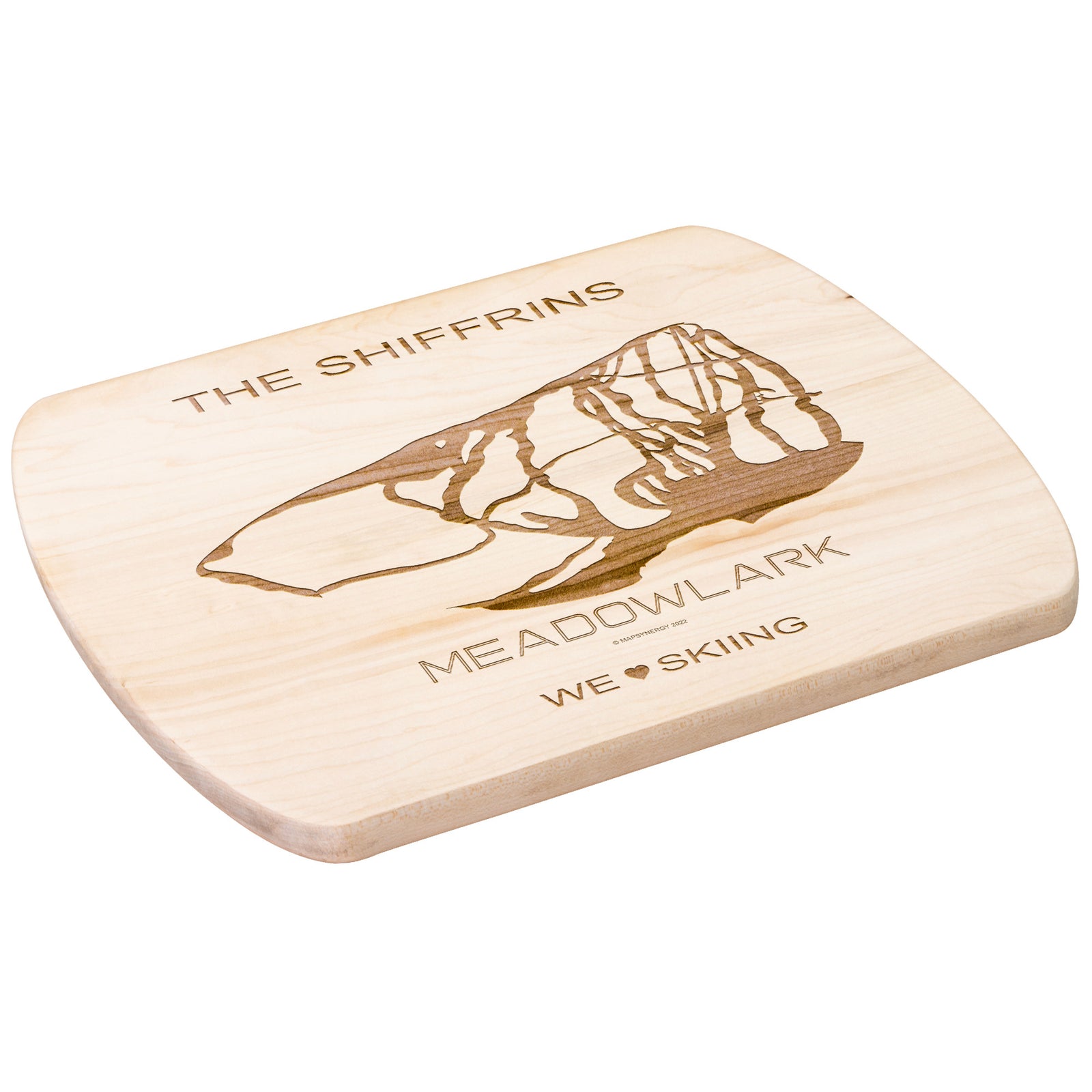 PERSONALIZED Meadowlark , Wyoming SKI TRAIL MAP CUTTING BOARD