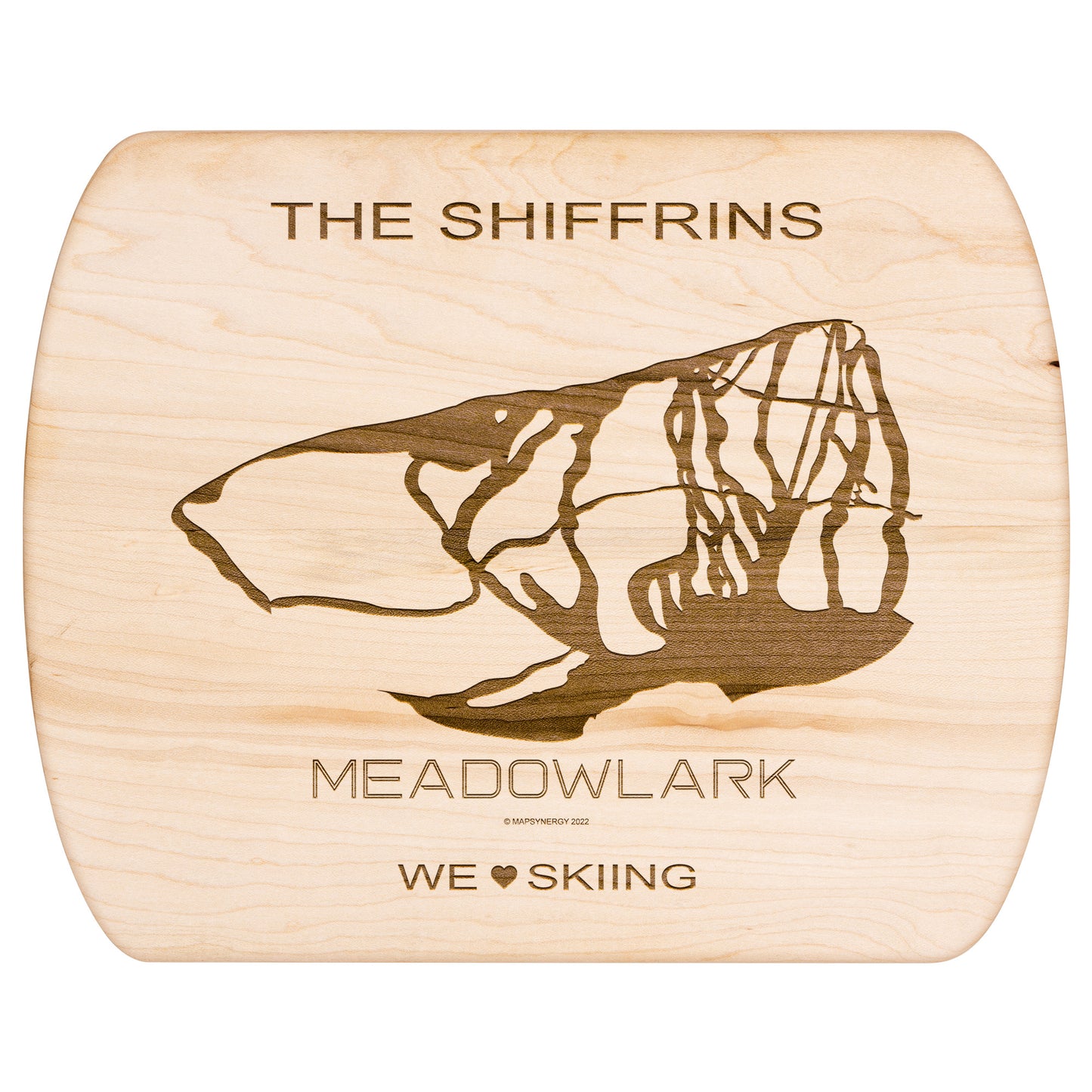 PERSONALIZED Meadowlark , Wyoming SKI TRAIL MAP CUTTING BOARD
