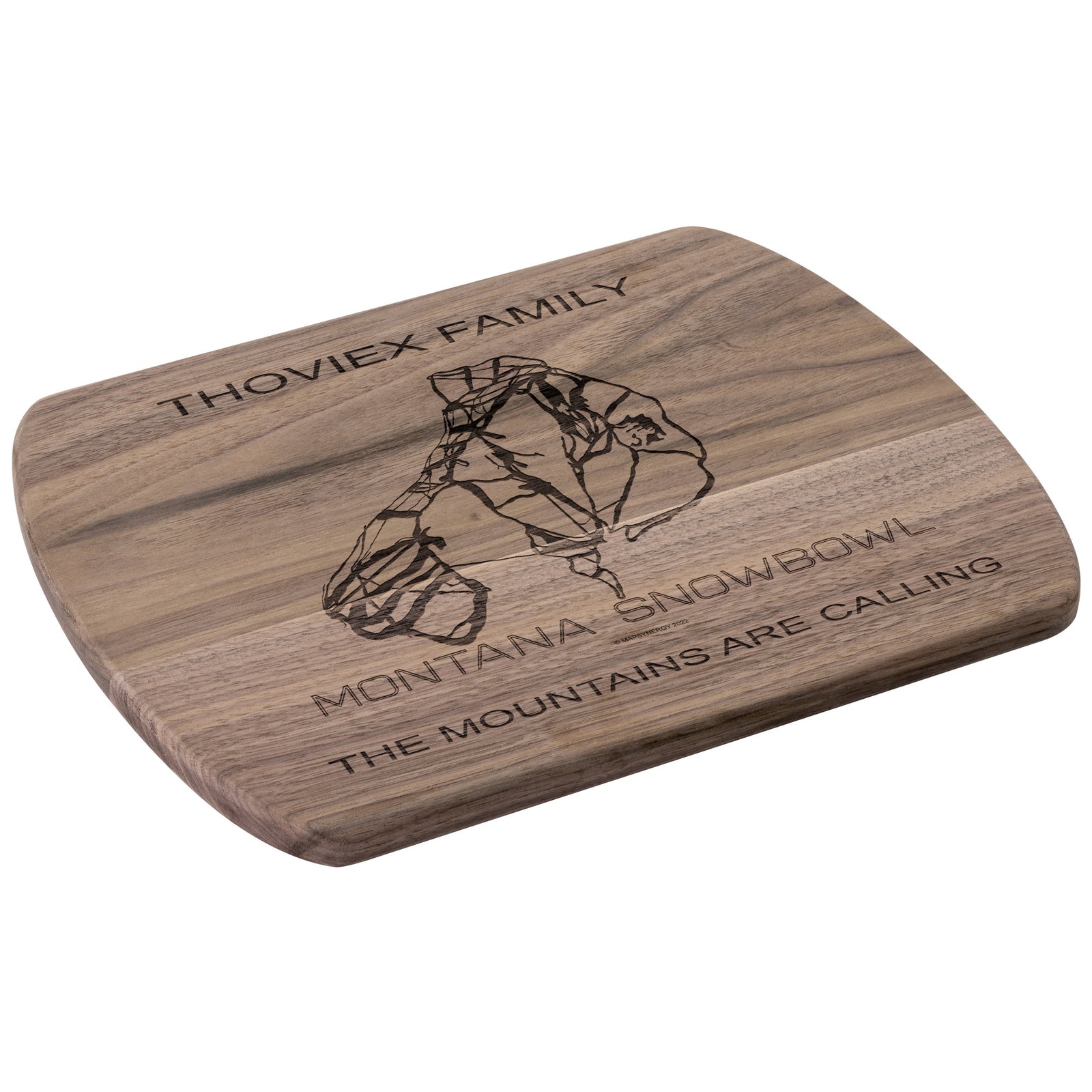 PERSONALIZED Montana Snowbowl , Montana SKI TRAIL MAP CUTTING BOARD
