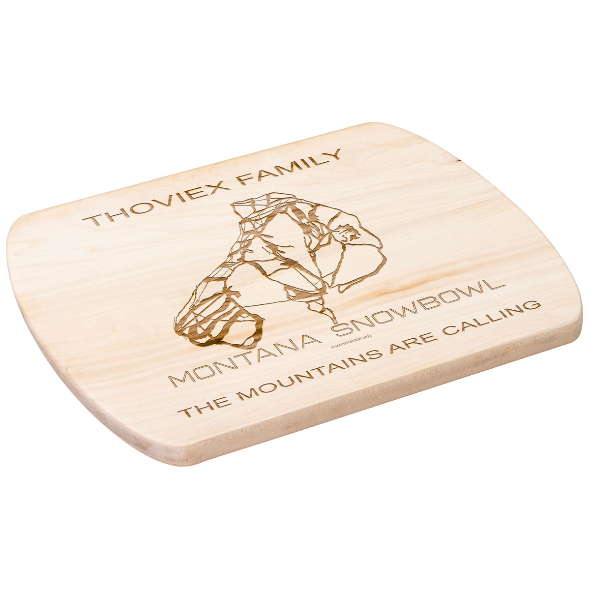PERSONALIZED Montana Snowbowl , Montana SKI TRAIL MAP CUTTING BOARD