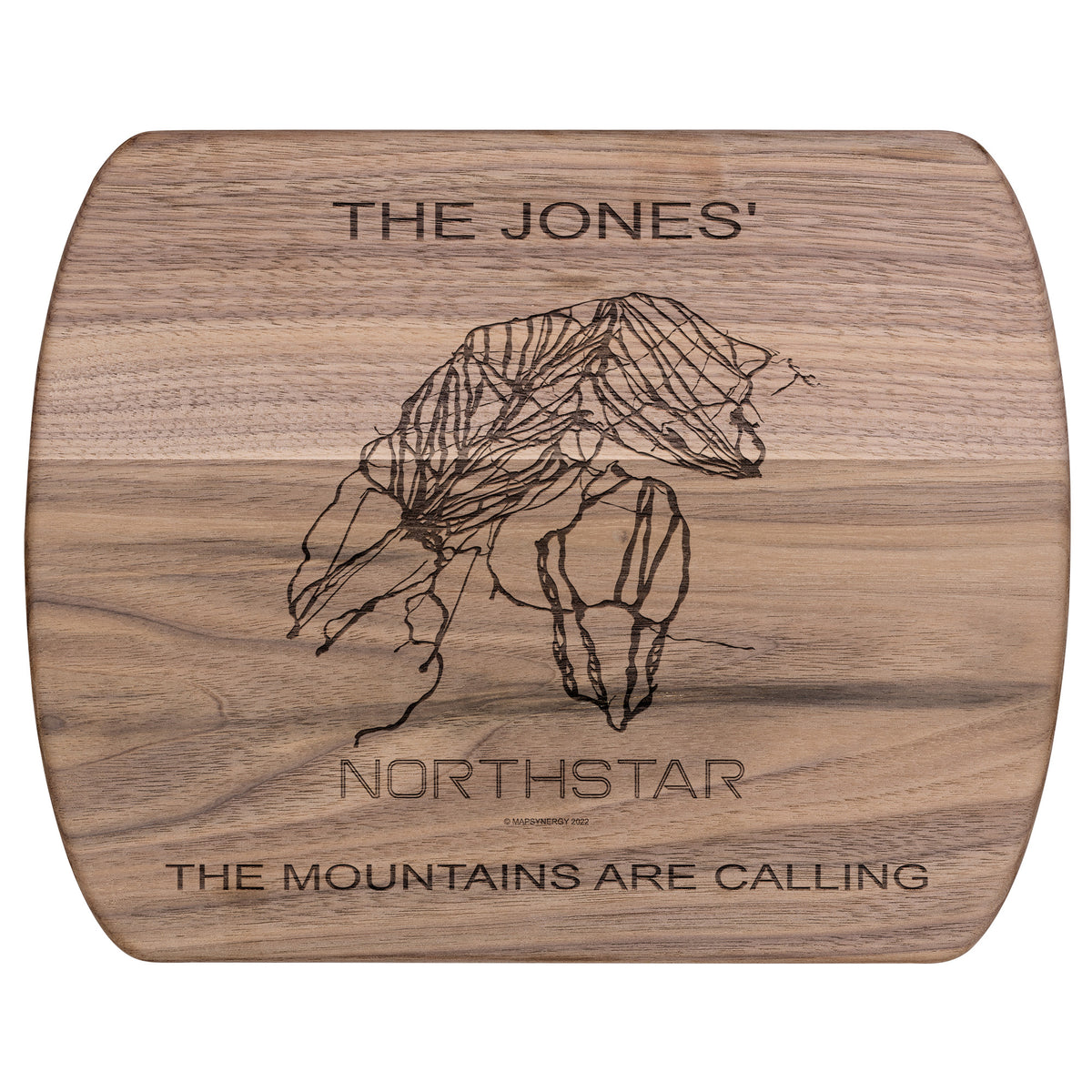 PERSONALIZED NORTHSTAR, CALIFORNIA SKI TRAIL MAP CUTTING BOARD