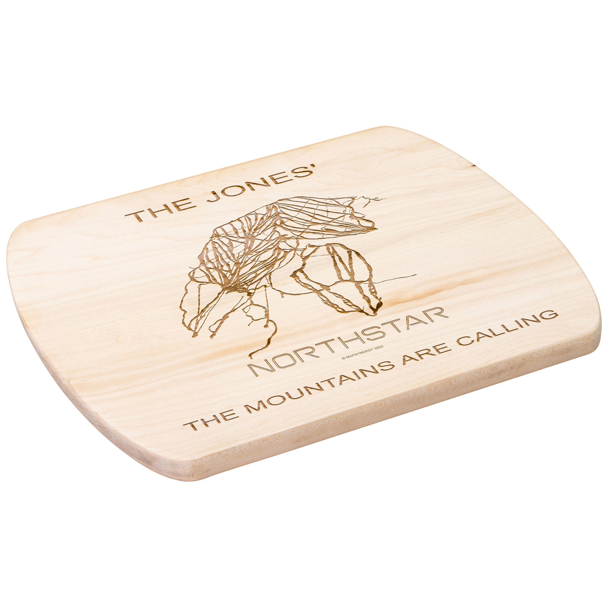 PERSONALIZED NORTHSTAR, CALIFORNIA SKI TRAIL MAP CUTTING BOARD