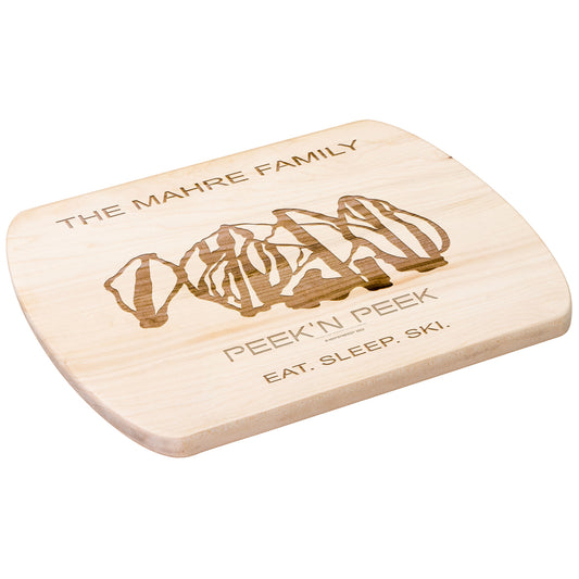 PERSONALIZED PEEK`N PEEK, NEW YORK SKI TRAIL MAP CUTTING BOARD