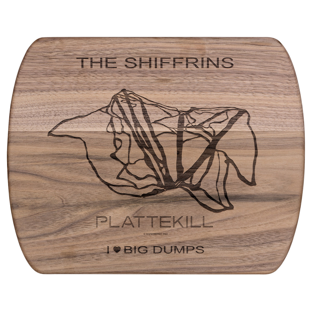 PERSONALIZED PLATTEKILL, NEW YORK SKI TRAIL MAP CUTTING BOARD