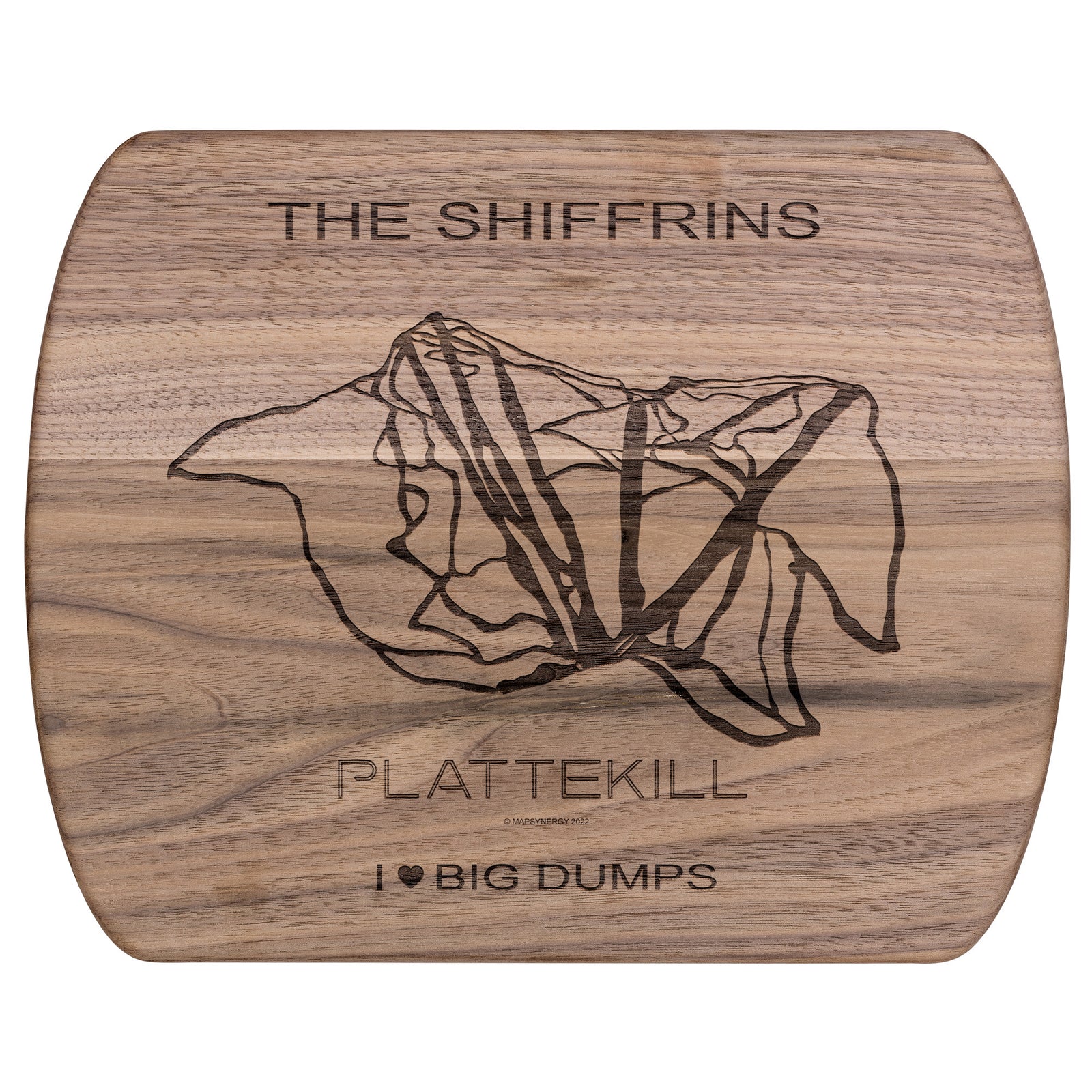 PERSONALIZED PLATTEKILL, NEW YORK SKI TRAIL MAP CUTTING BOARD