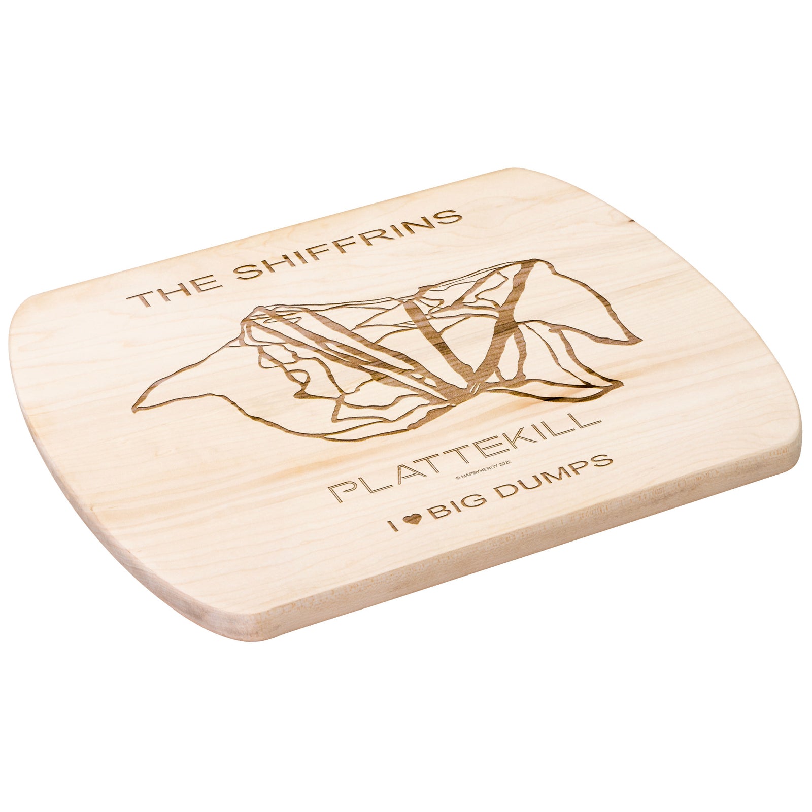 PERSONALIZED PLATTEKILL, NEW YORK SKI TRAIL MAP CUTTING BOARD