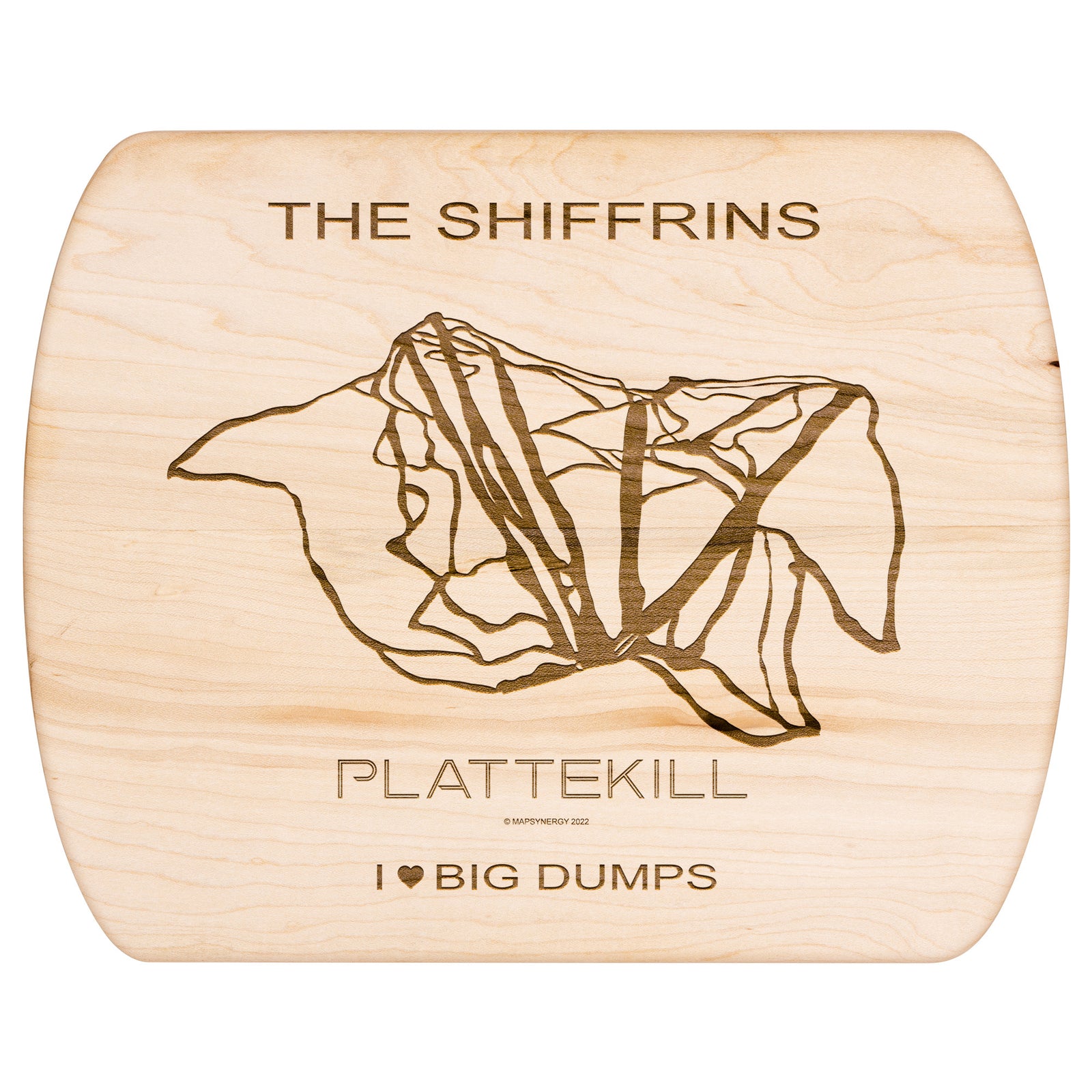 PERSONALIZED PLATTEKILL, NEW YORK SKI TRAIL MAP CUTTING BOARD