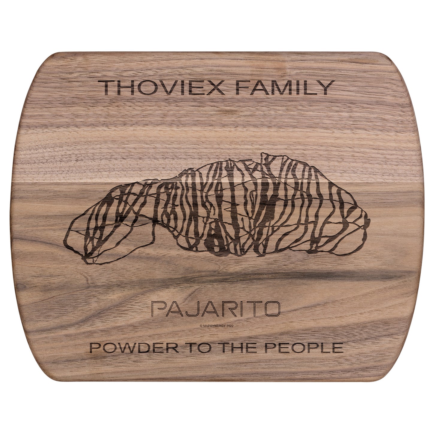 PERSONALIZED Pajarito , New Mexico SKI TRAIL MAP CUTTING BOARD
