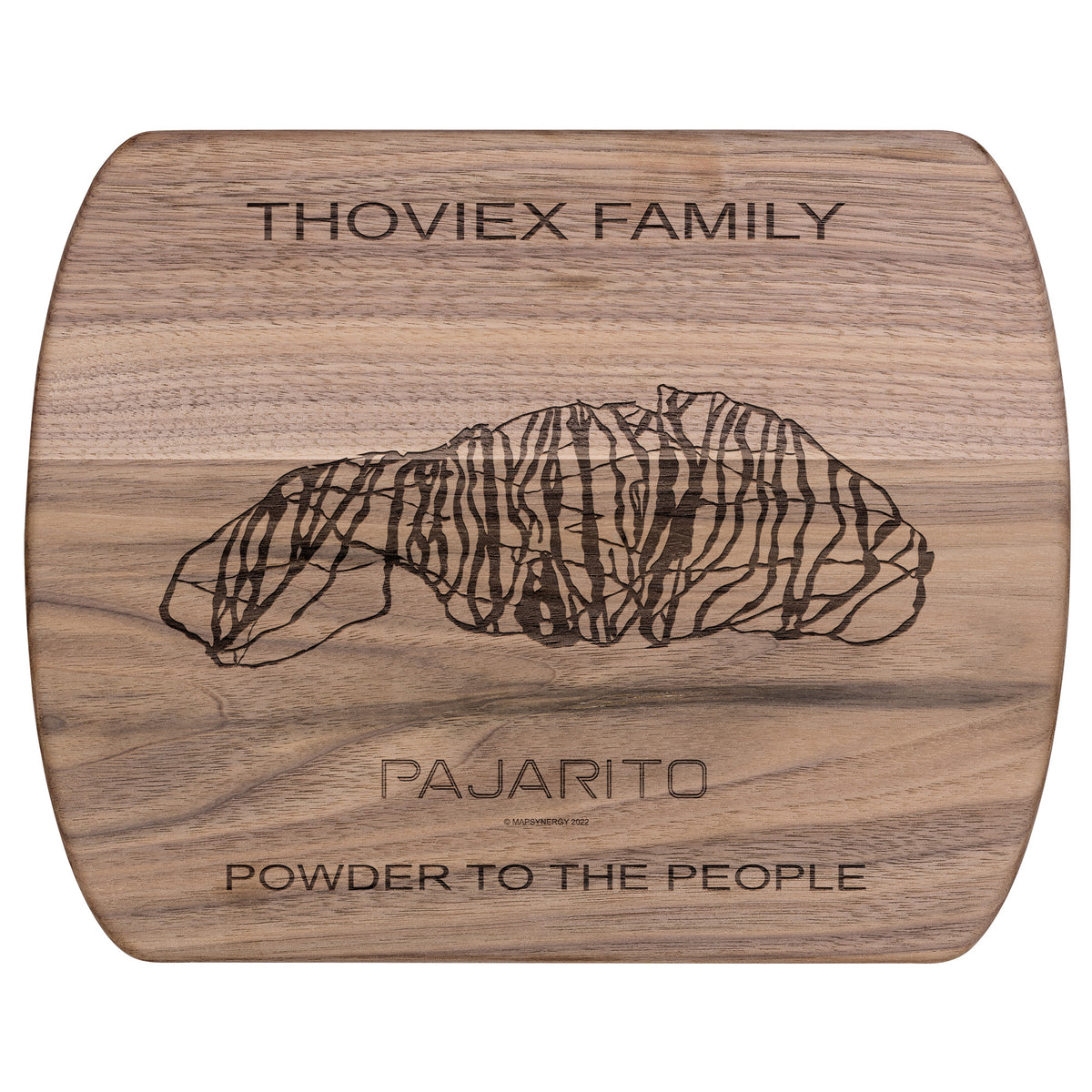 PERSONALIZED Pajarito , New Mexico SKI TRAIL MAP CUTTING BOARD