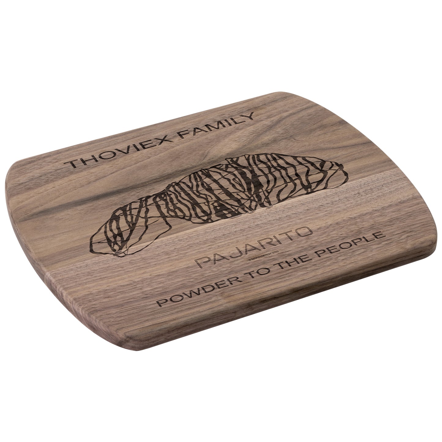PERSONALIZED Pajarito , New Mexico SKI TRAIL MAP CUTTING BOARD