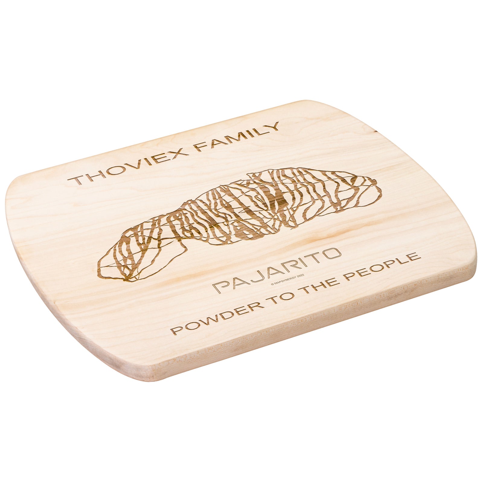 PERSONALIZED Pajarito , New Mexico SKI TRAIL MAP CUTTING BOARD