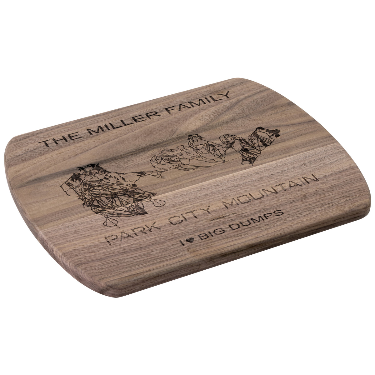 PERSONALIZED Park City Mountain ,Utah SKI TRAIL MAP CUTTING BOARD